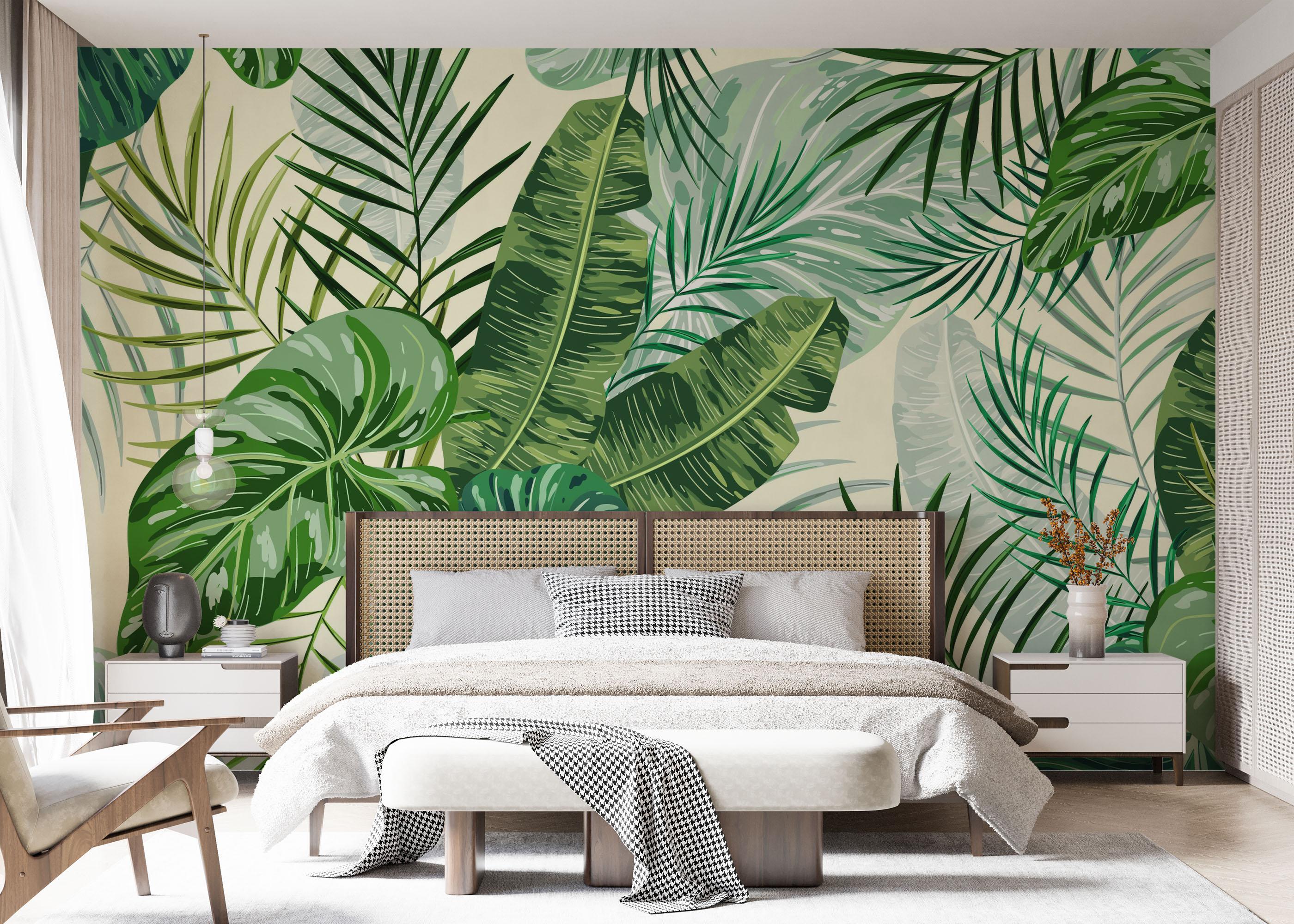 Fototapete Pretty Exotic Leaves mockup 7