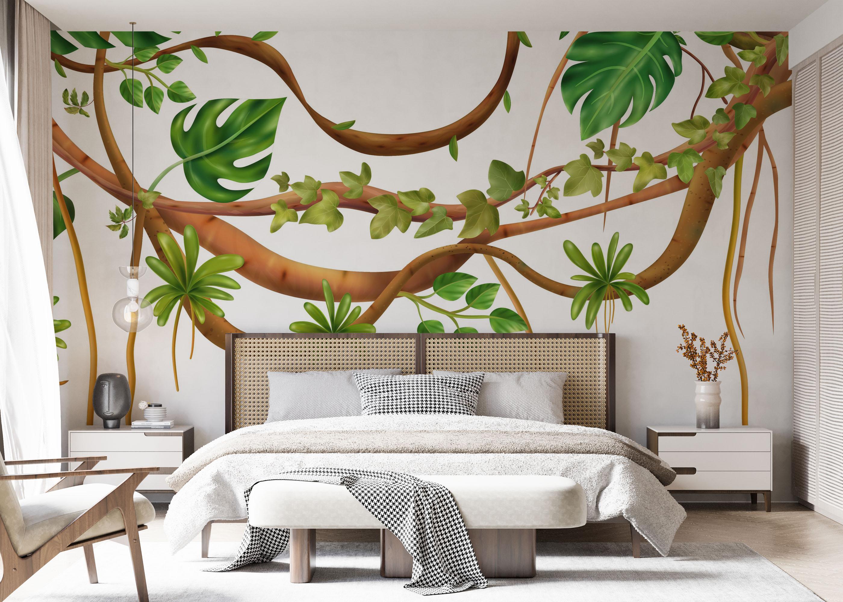 Fototapete Realistic Liana Art mockup 7