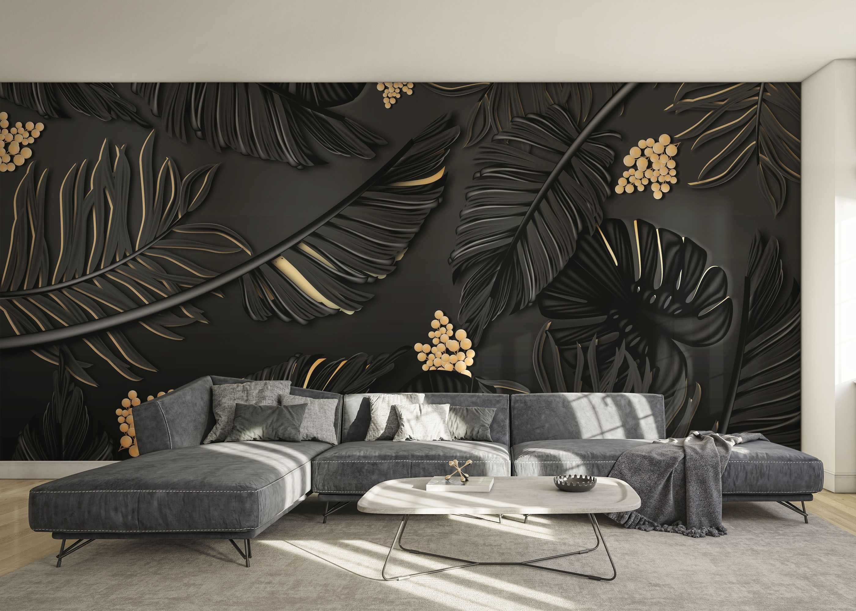 Black Gold Leaf Art mockup 0