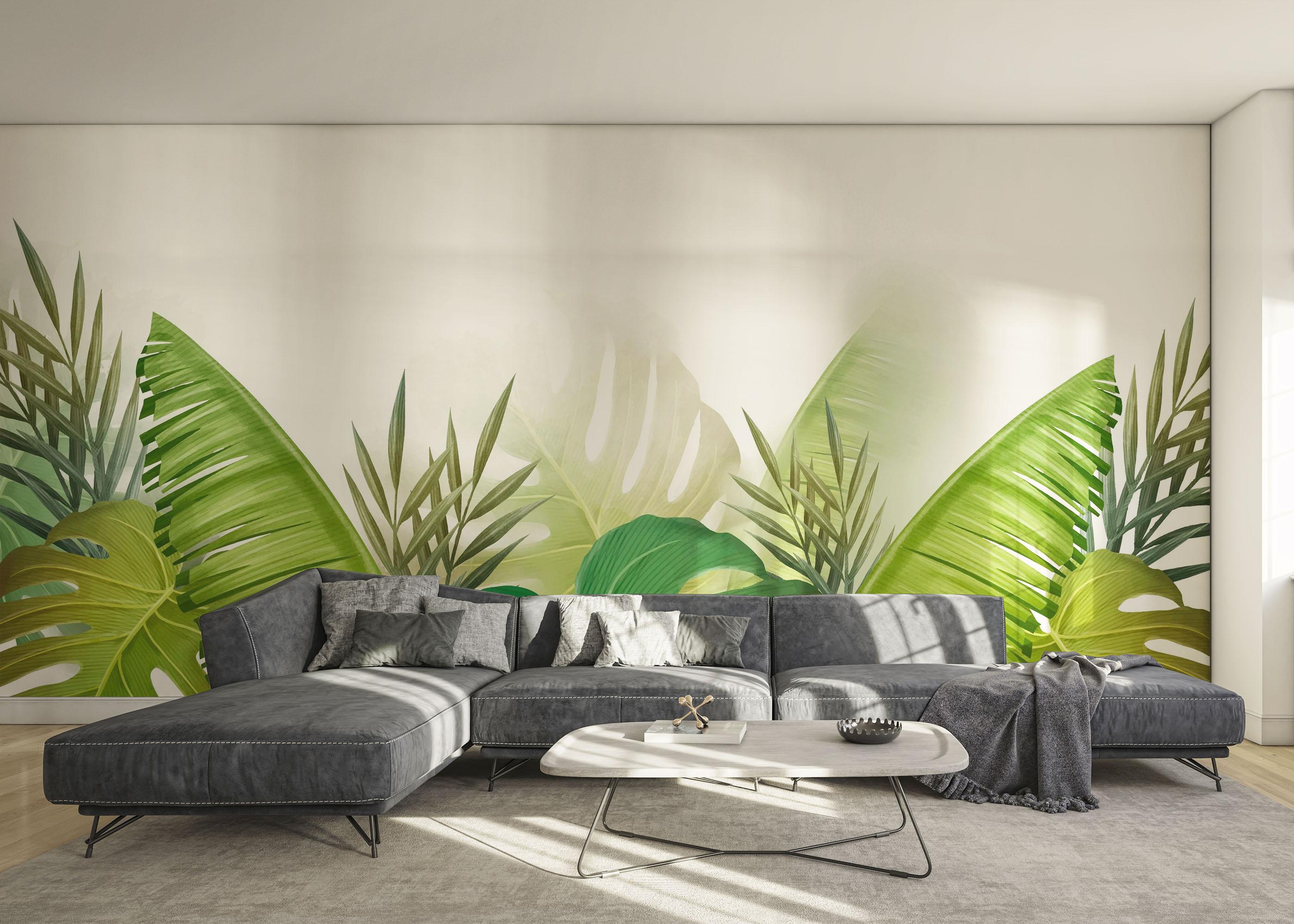 Fototapete Foggy Leaves Art mockup 0