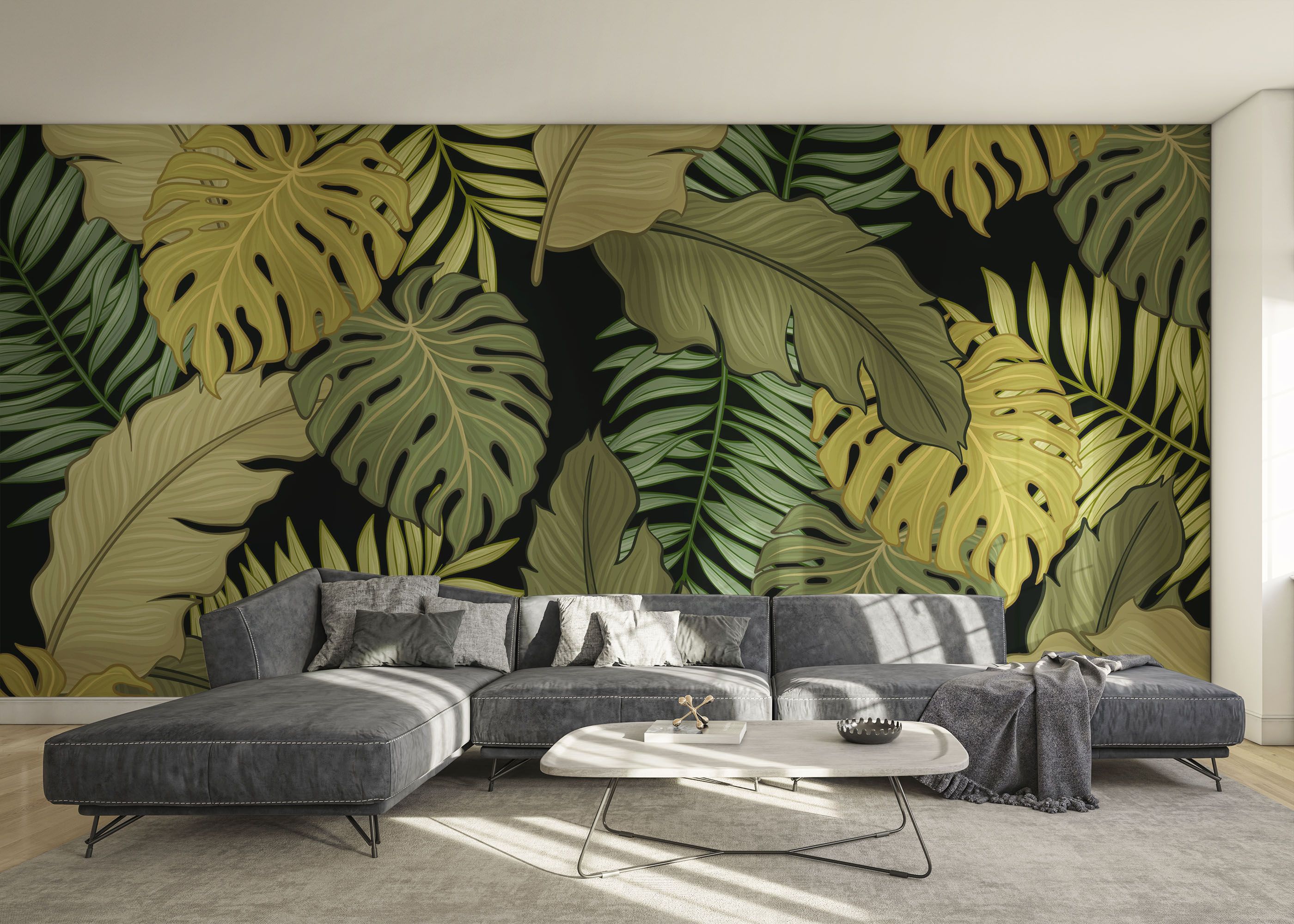 Green Brown Leaves mockup 0