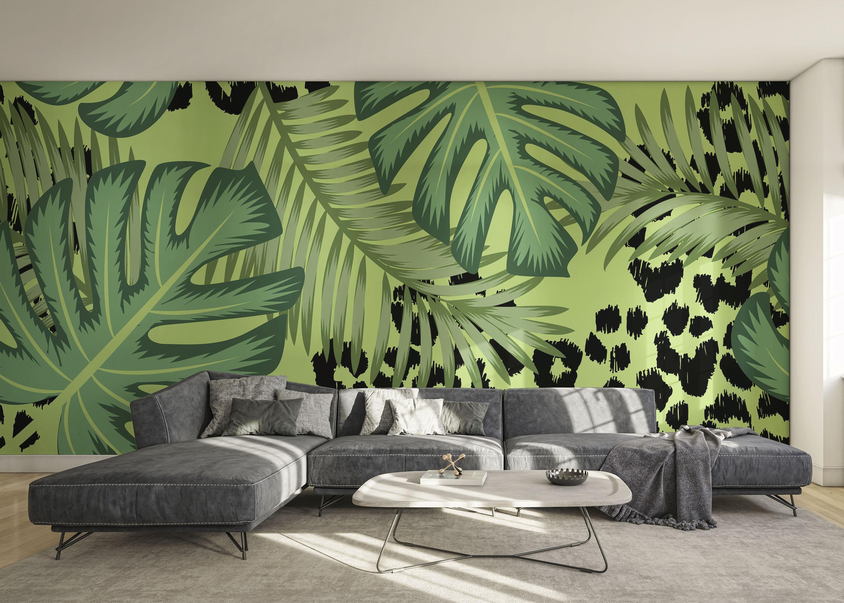 Fototapete Leaf Leopard Art mockup 0