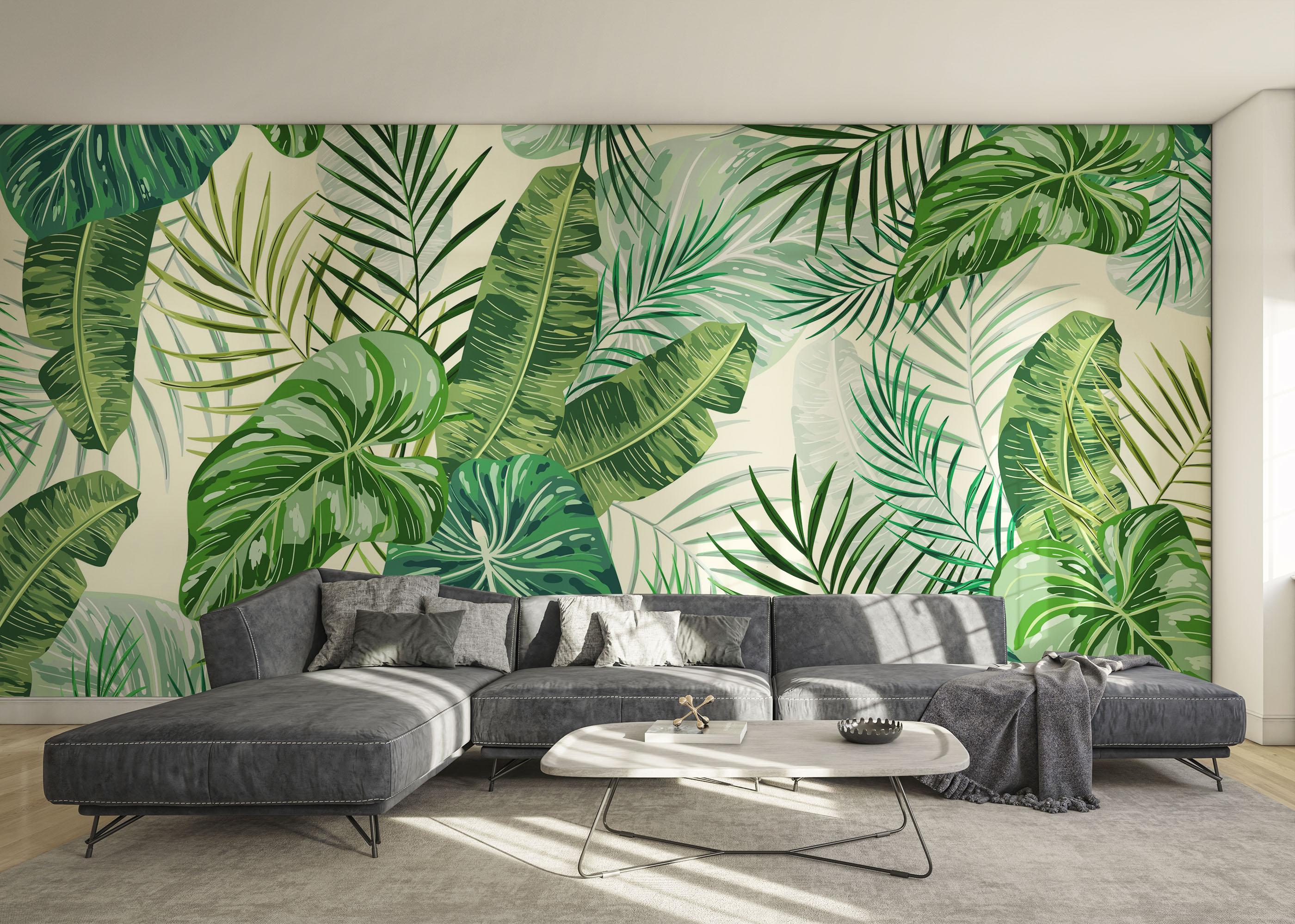 Fototapete Pretty Exotic Leaves mockup 0