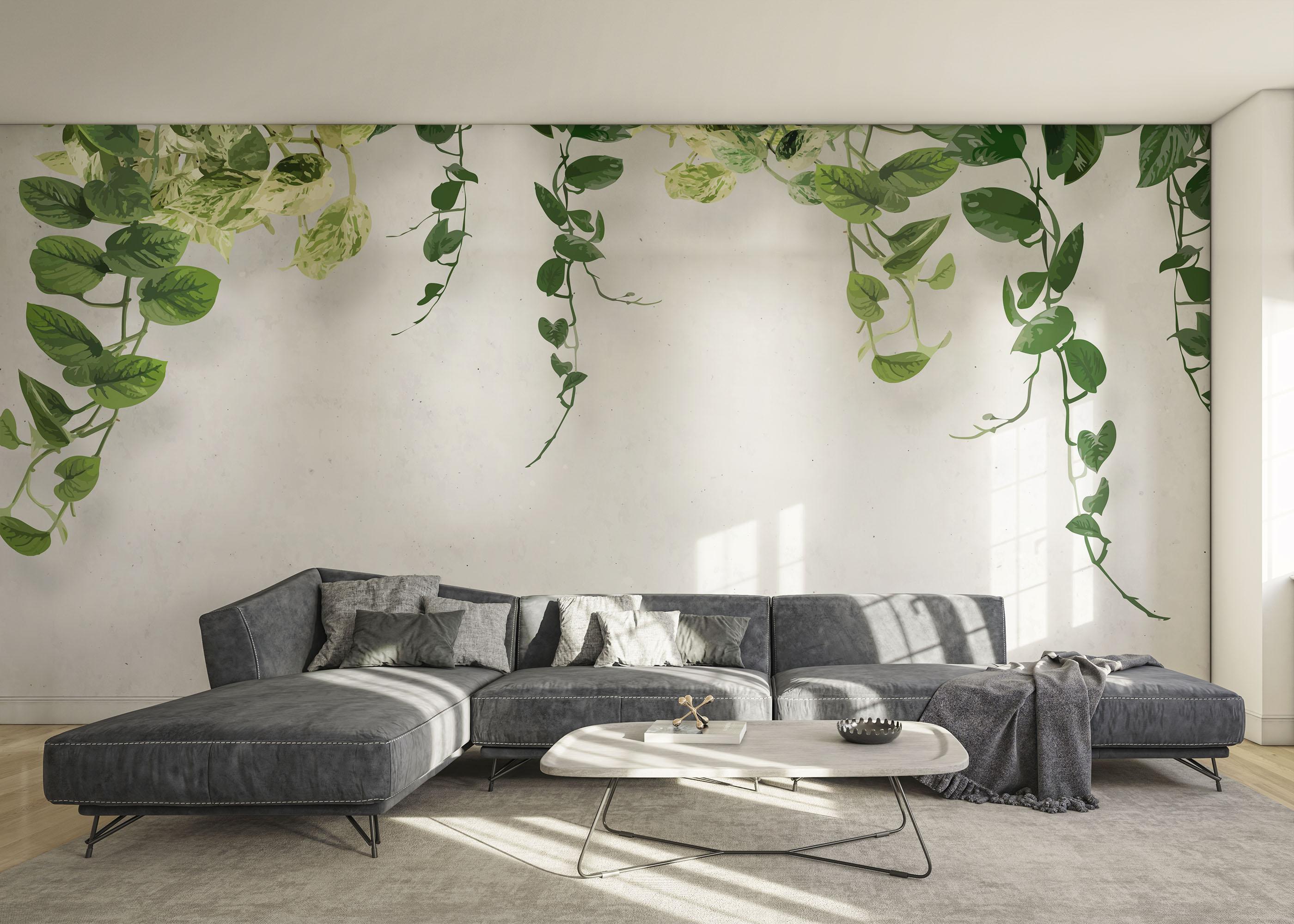 Fototapete Pretty Leaves Falling mockup 0