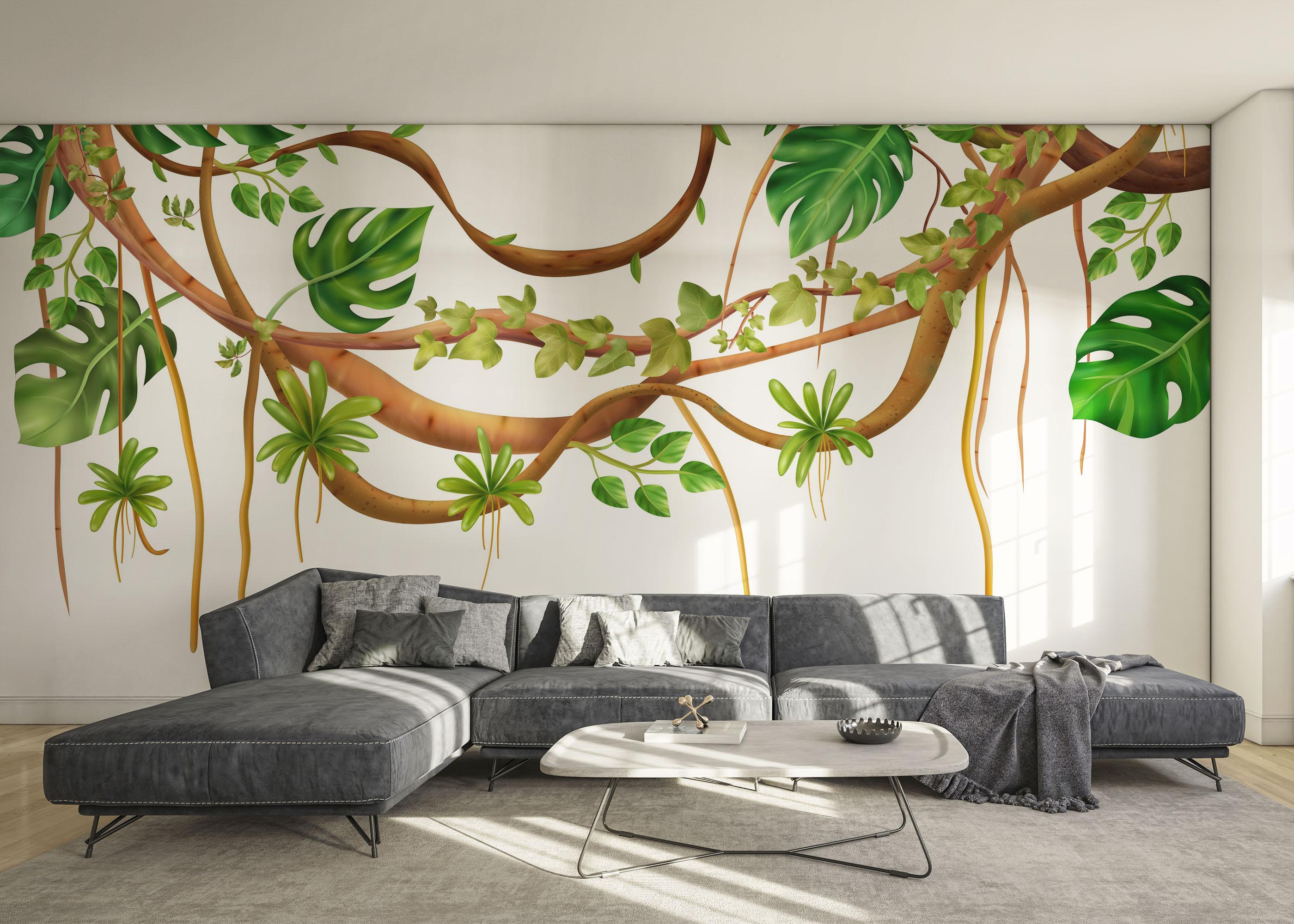 Fototapete Realistic Liana Art mockup 0