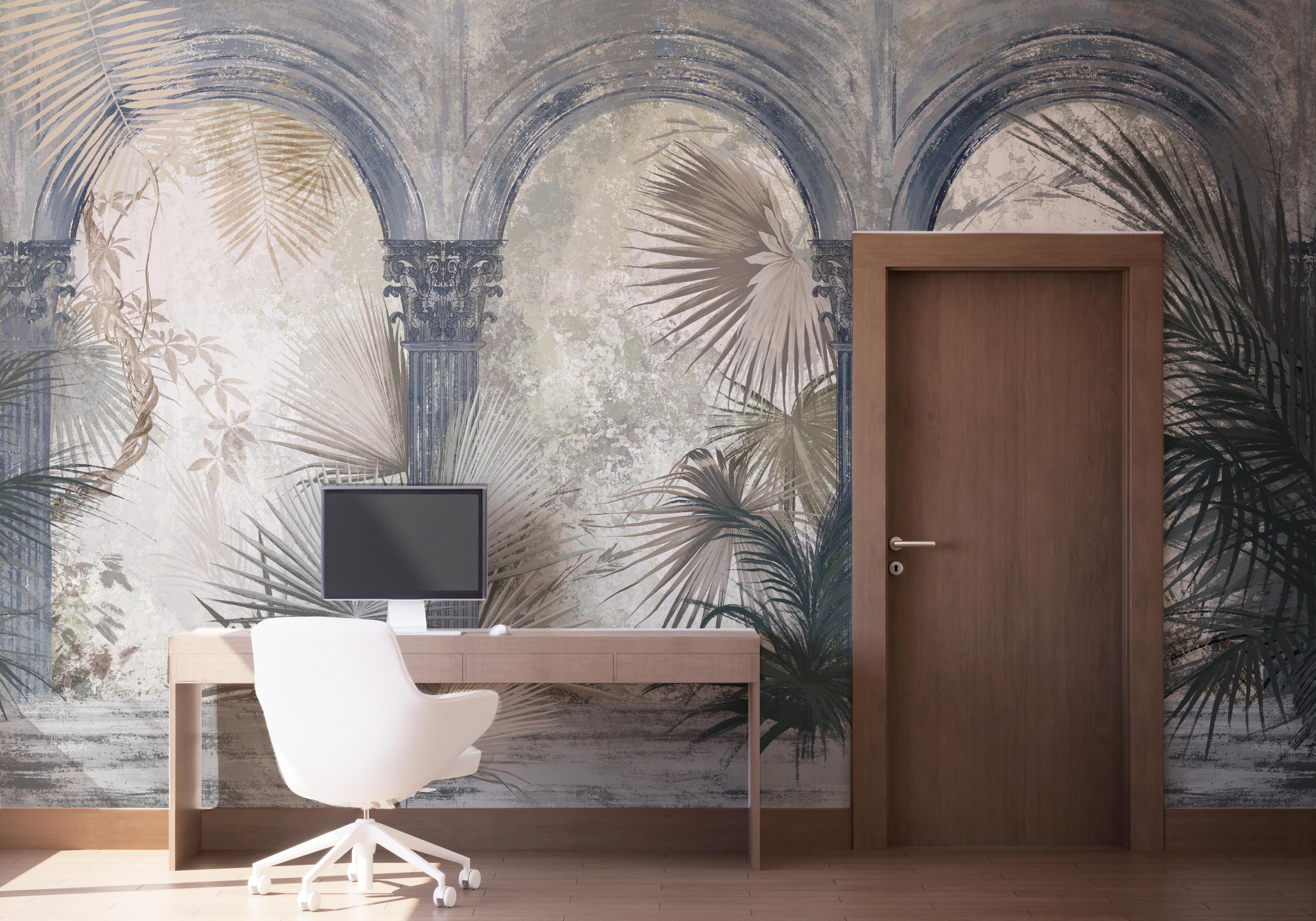 Fototapete Blue Greek Colums mockup 1