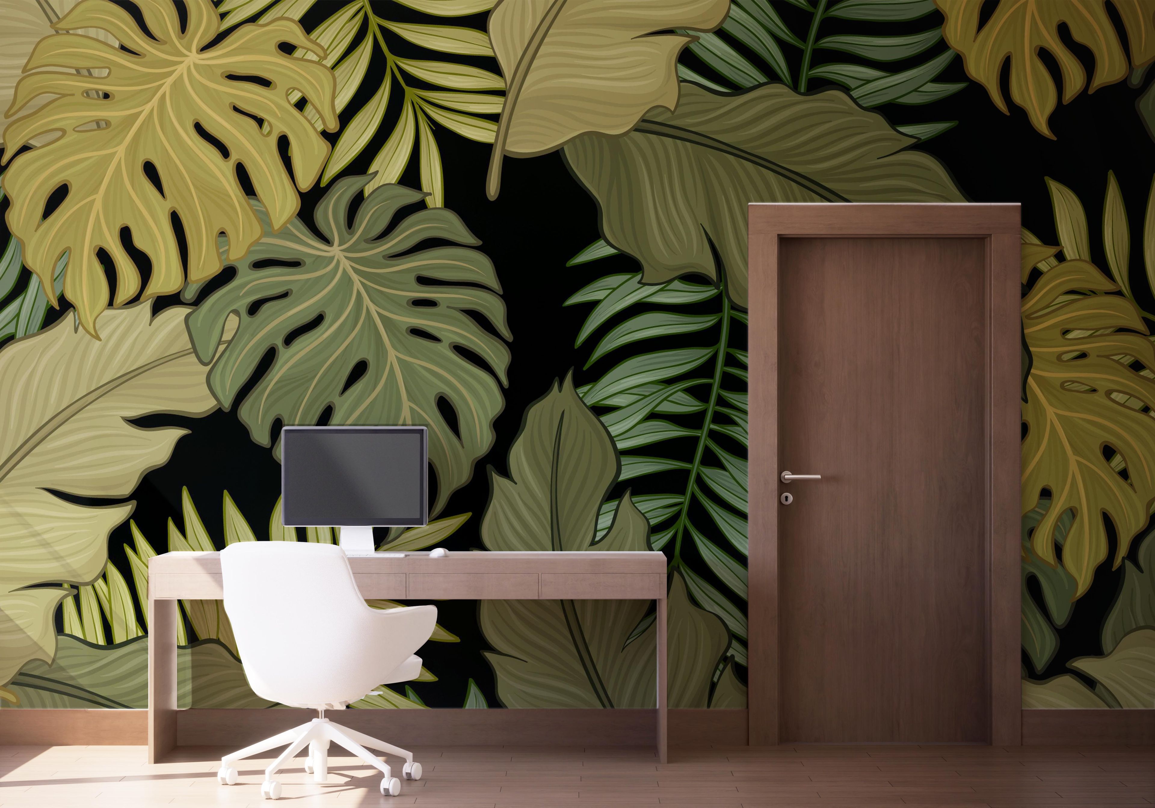 Green Brown Leaves mockup 1