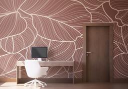 Pink Leaf Wall mockup 1