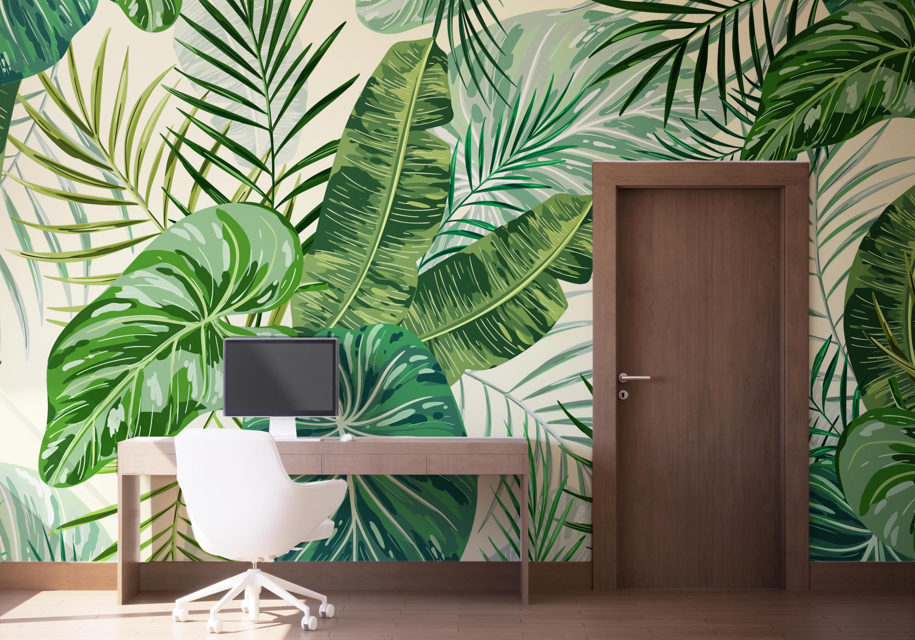 Fototapete Pretty Exotic Leaves mockup 1