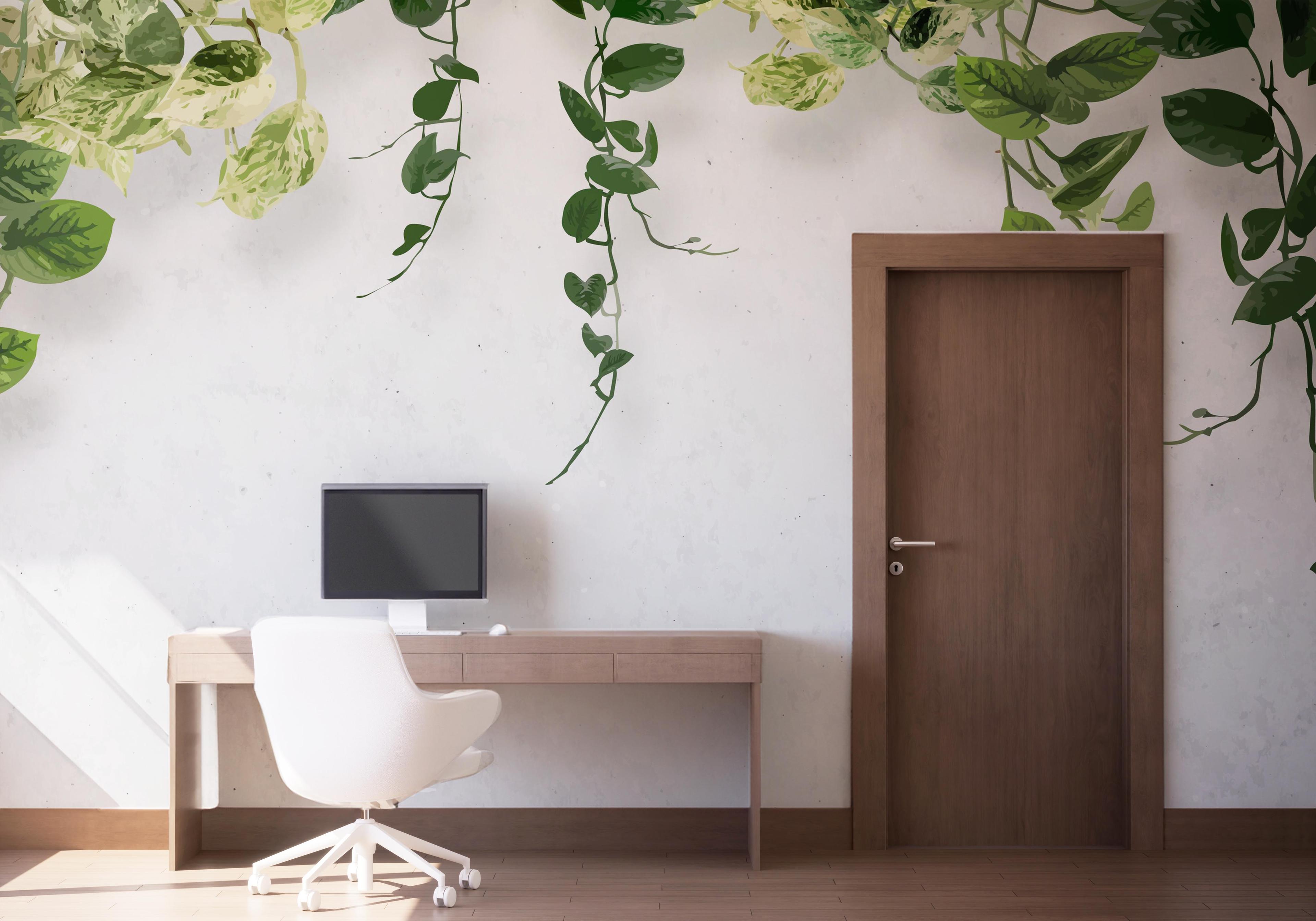 Fototapete Pretty Leaves Falling mockup 1