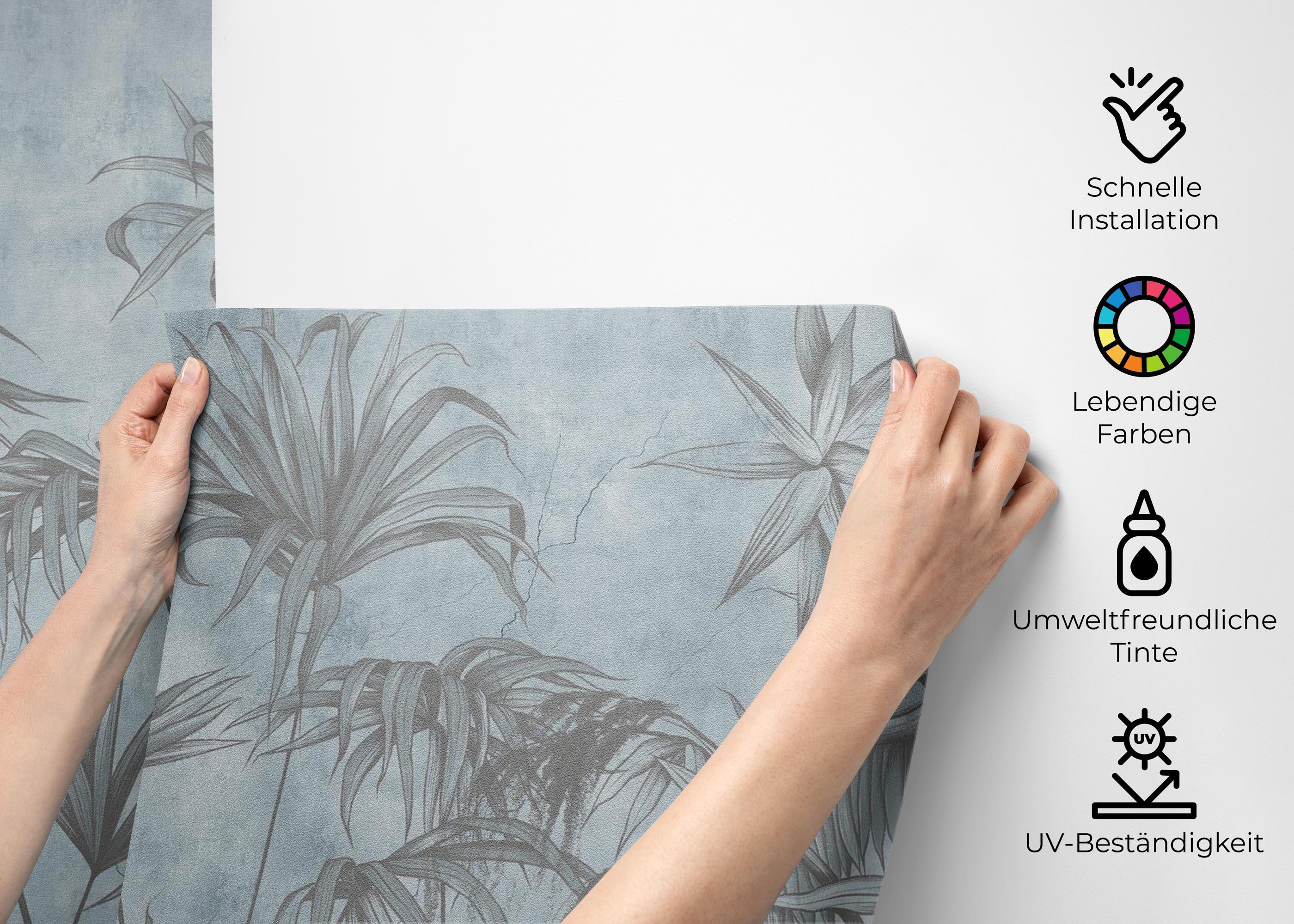 Fototapete Blue Sketch mockup 2