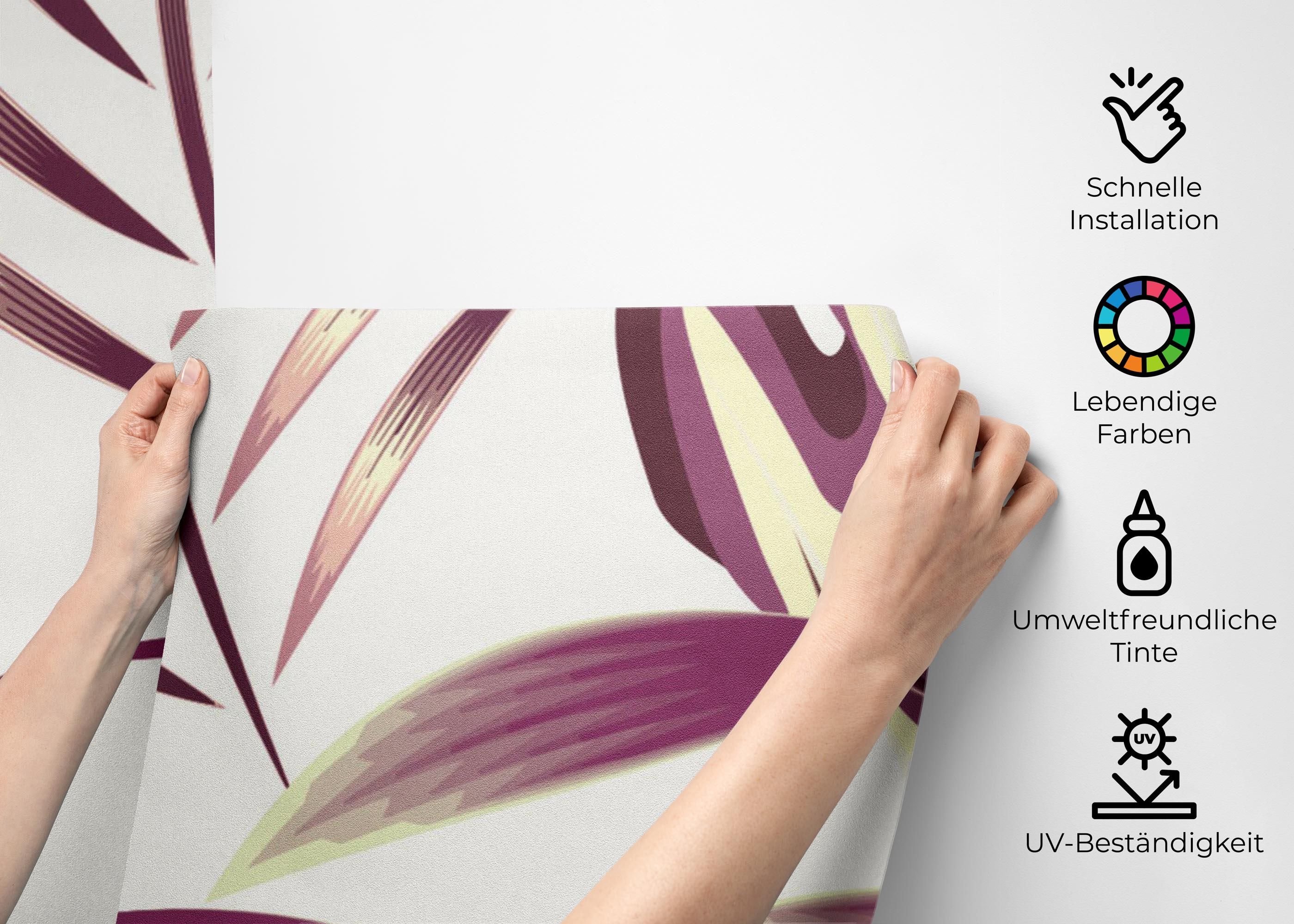 Cream Purple Leaves mockup 2