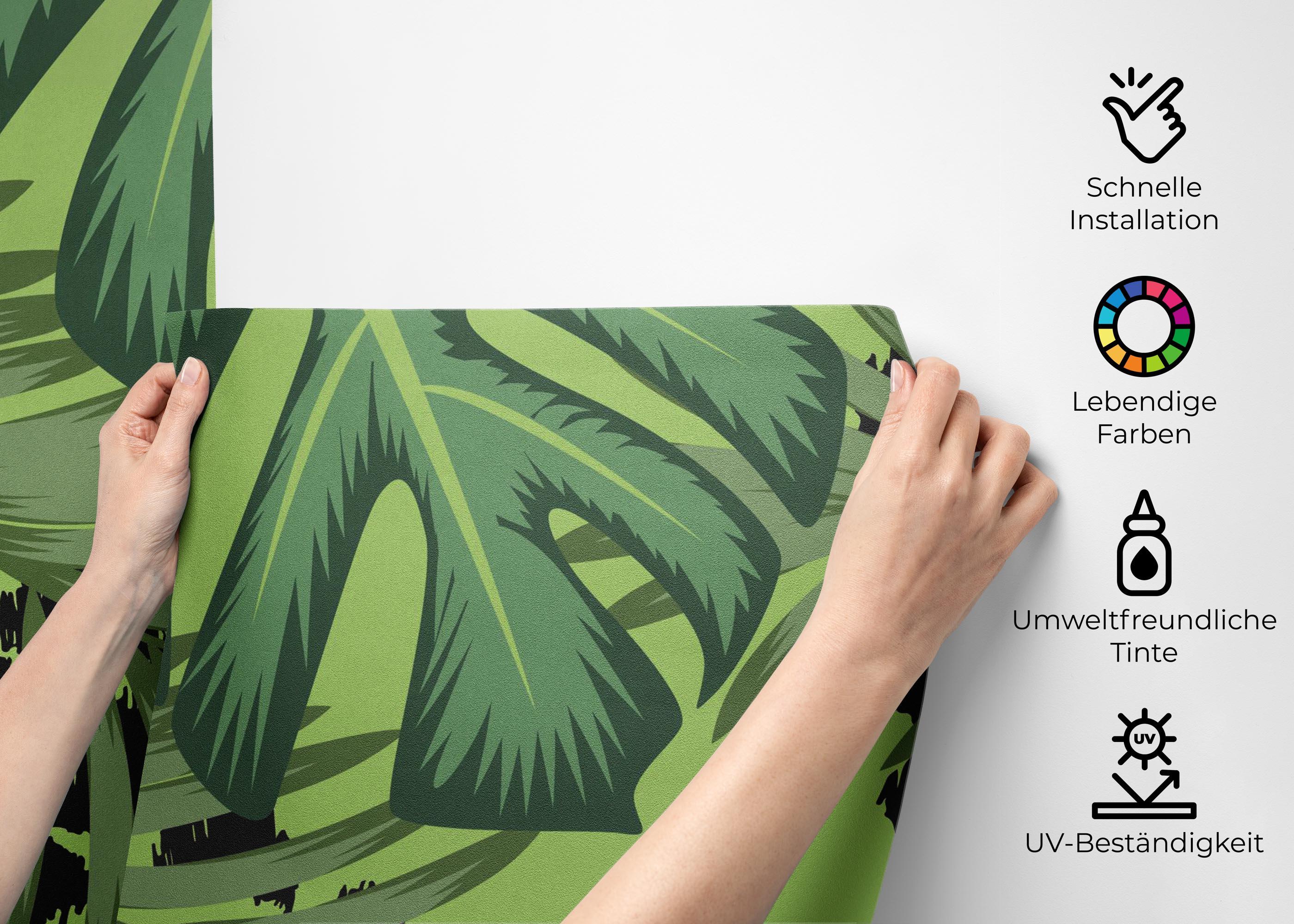 Fototapete Leaf Leopard Art mockup 2