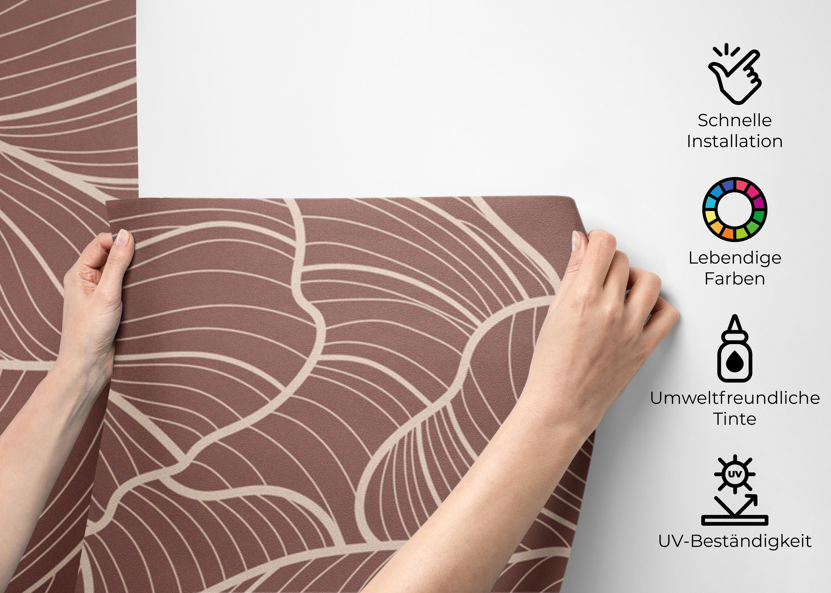 Pink Leaf Wall mockup 2