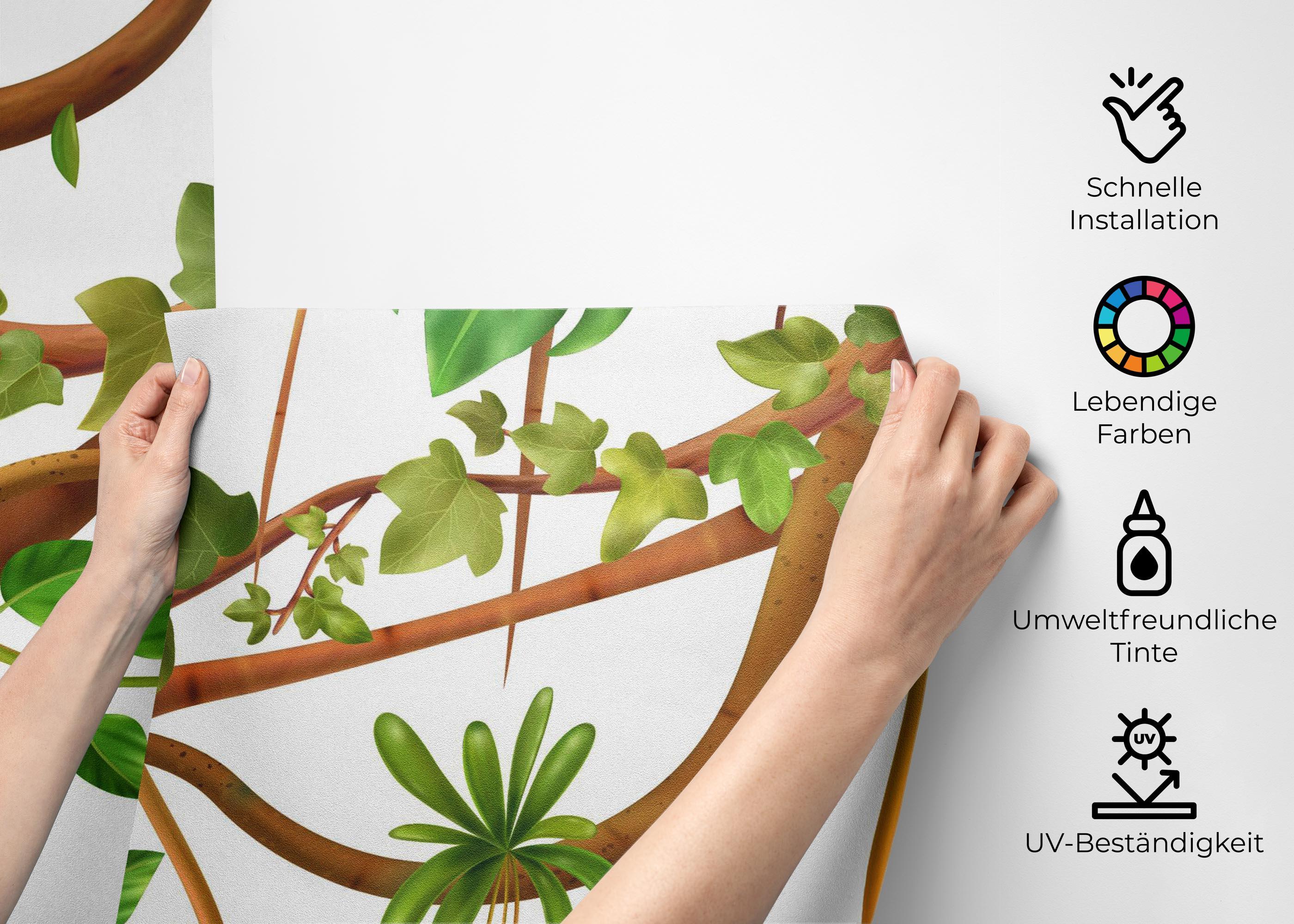 Fototapete Realistic Liana Art mockup 2