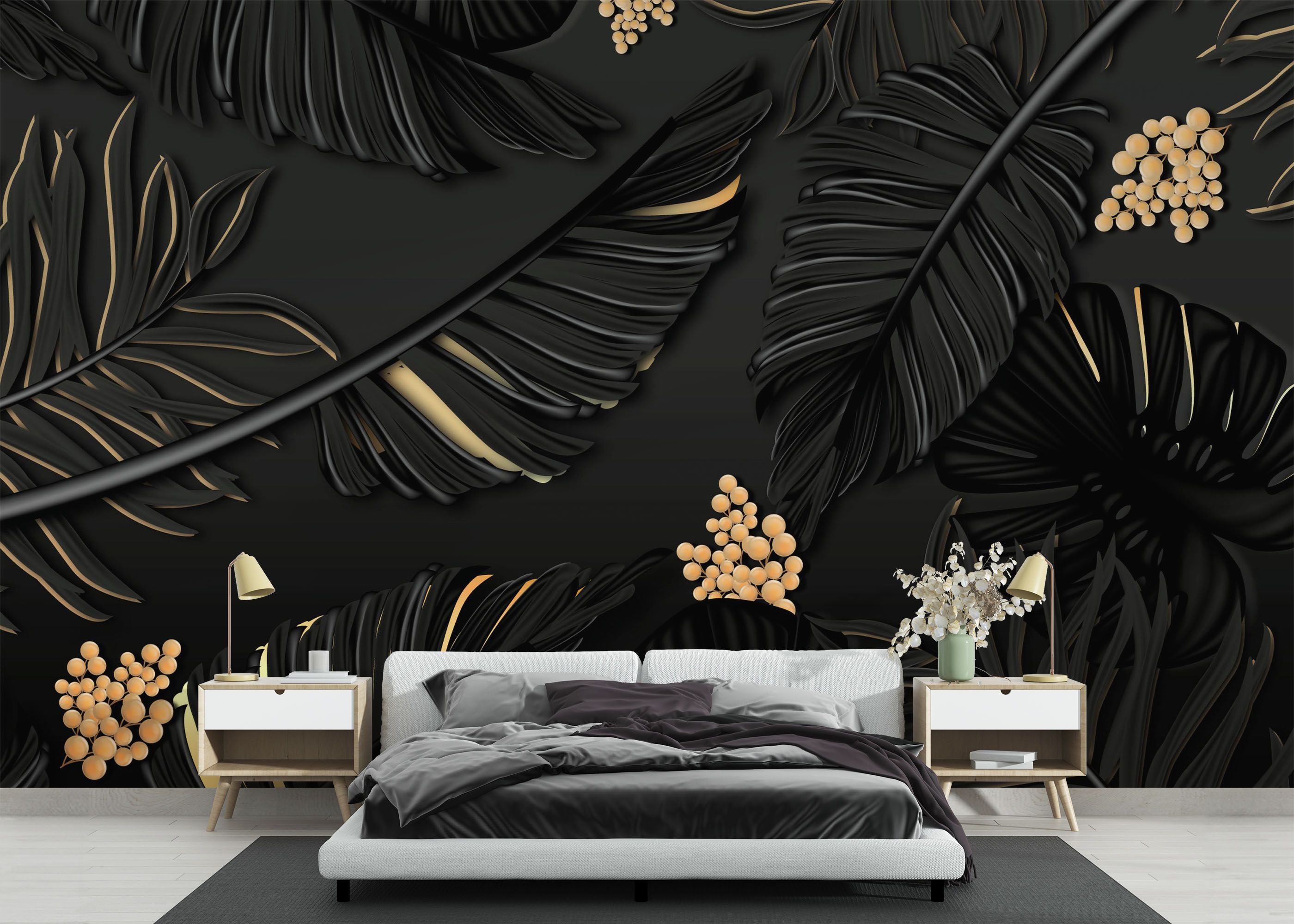 Black Gold Leaf Art mockup 3