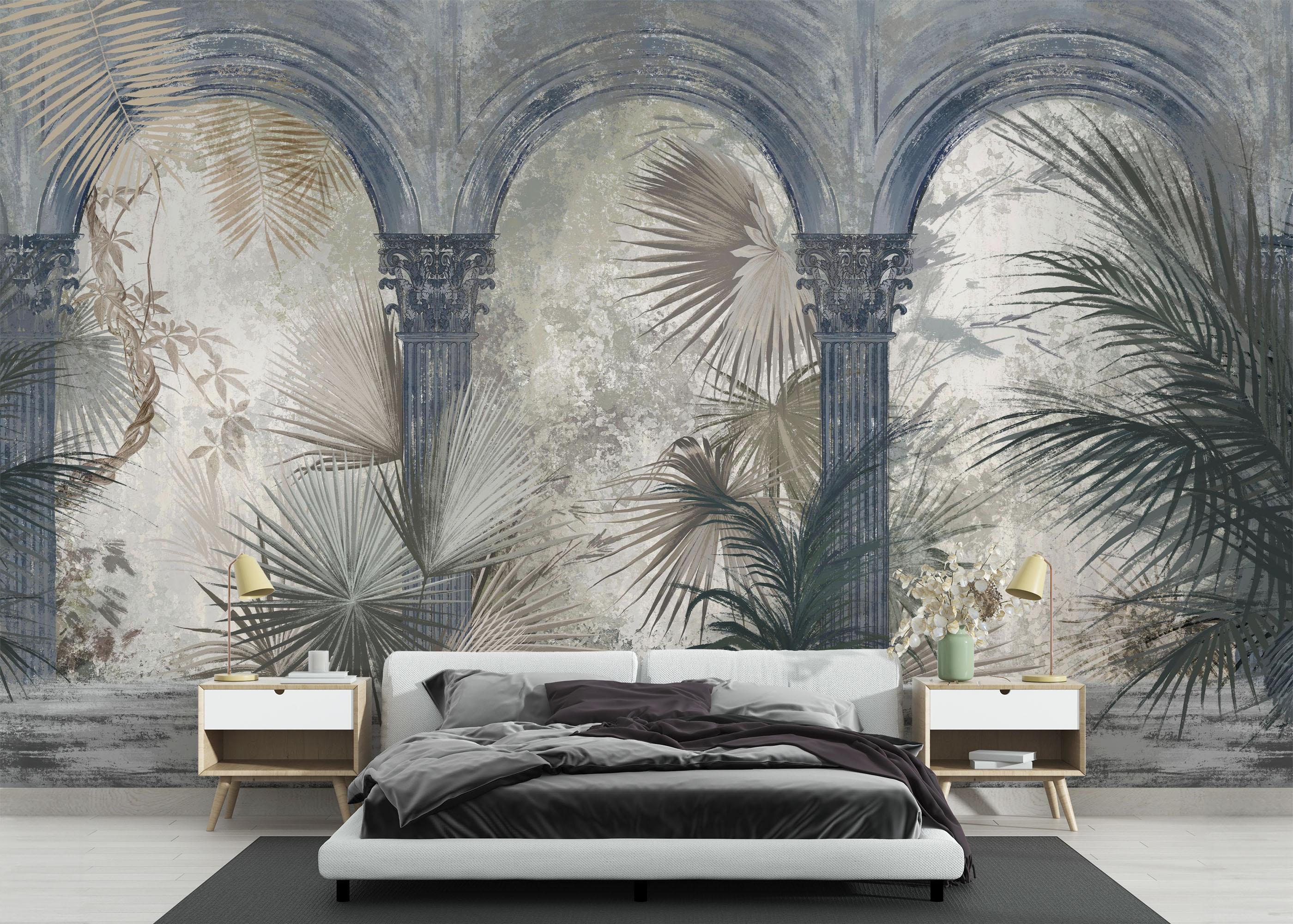 Fototapete Blue Greek Colums mockup 3