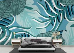 Blue Leaves Pattern mockup 3