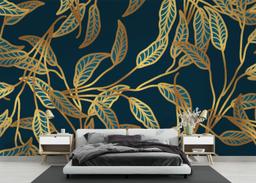 Blue Luxury Leaves mockup 3