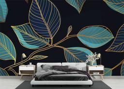 Blue Shades Leaves mockup 3