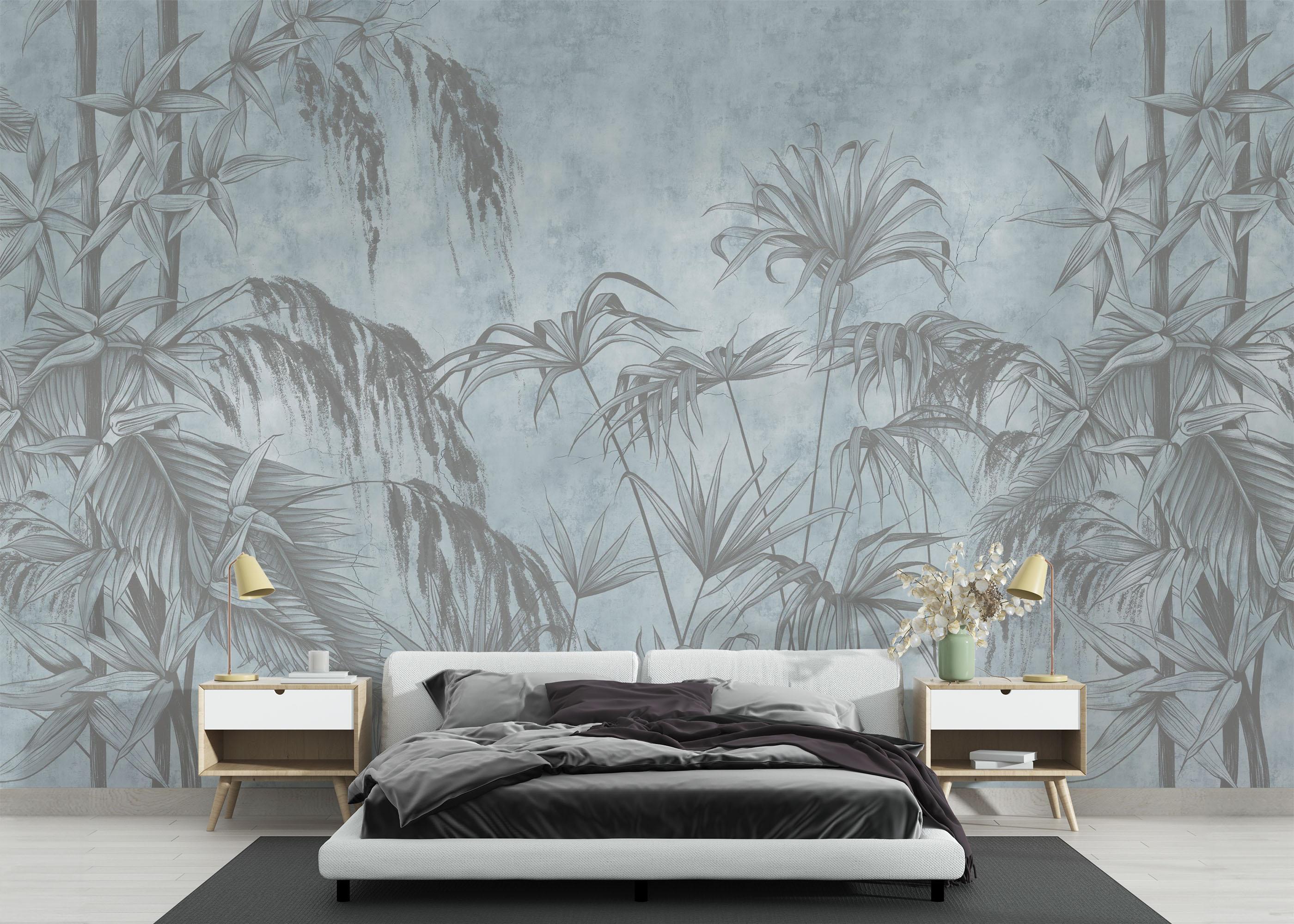 Fototapete Blue Sketch mockup 3