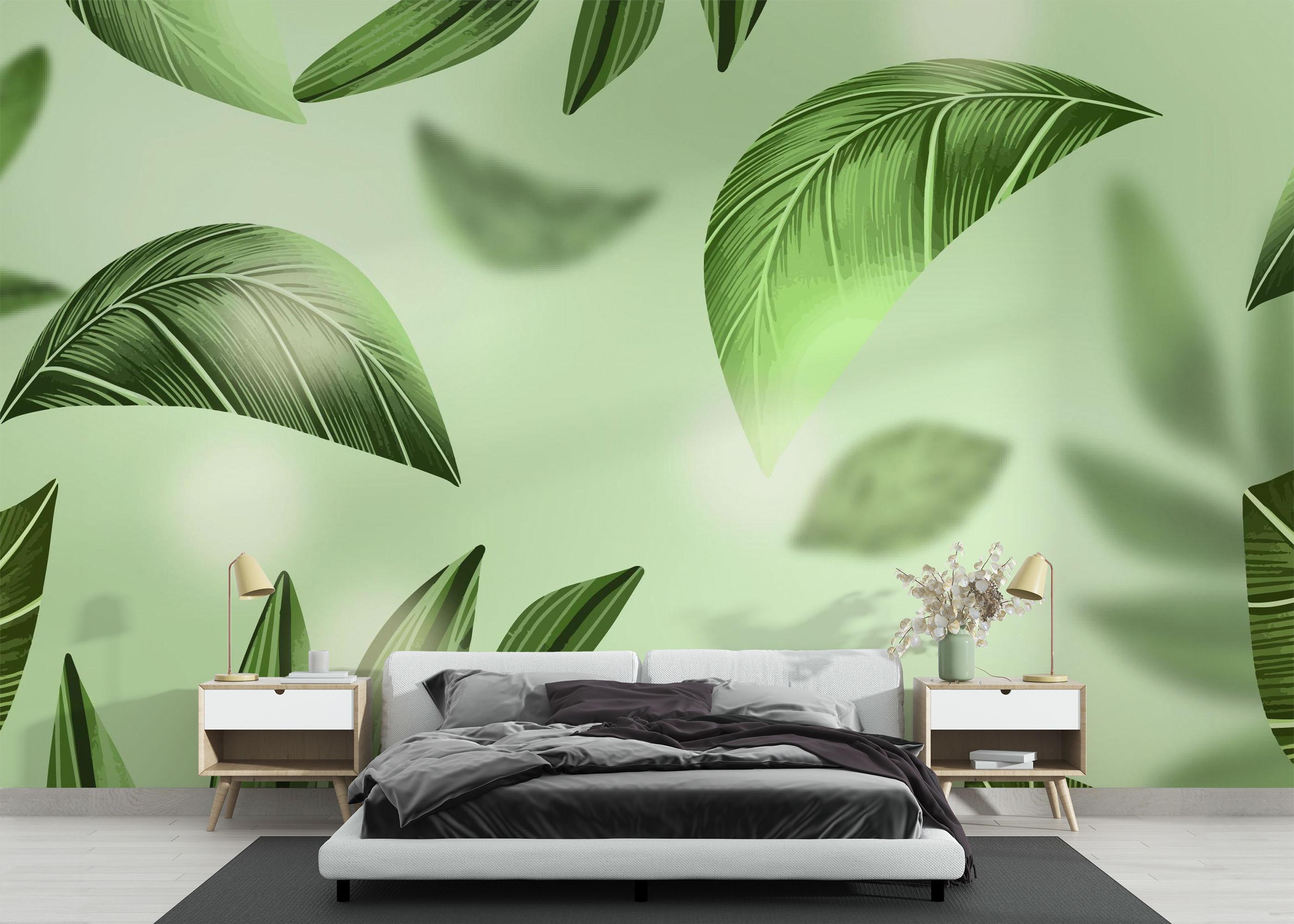 Fototapete Floating Pretty Leaf mockup 3
