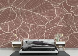 Pink Leaf Wall mockup 3