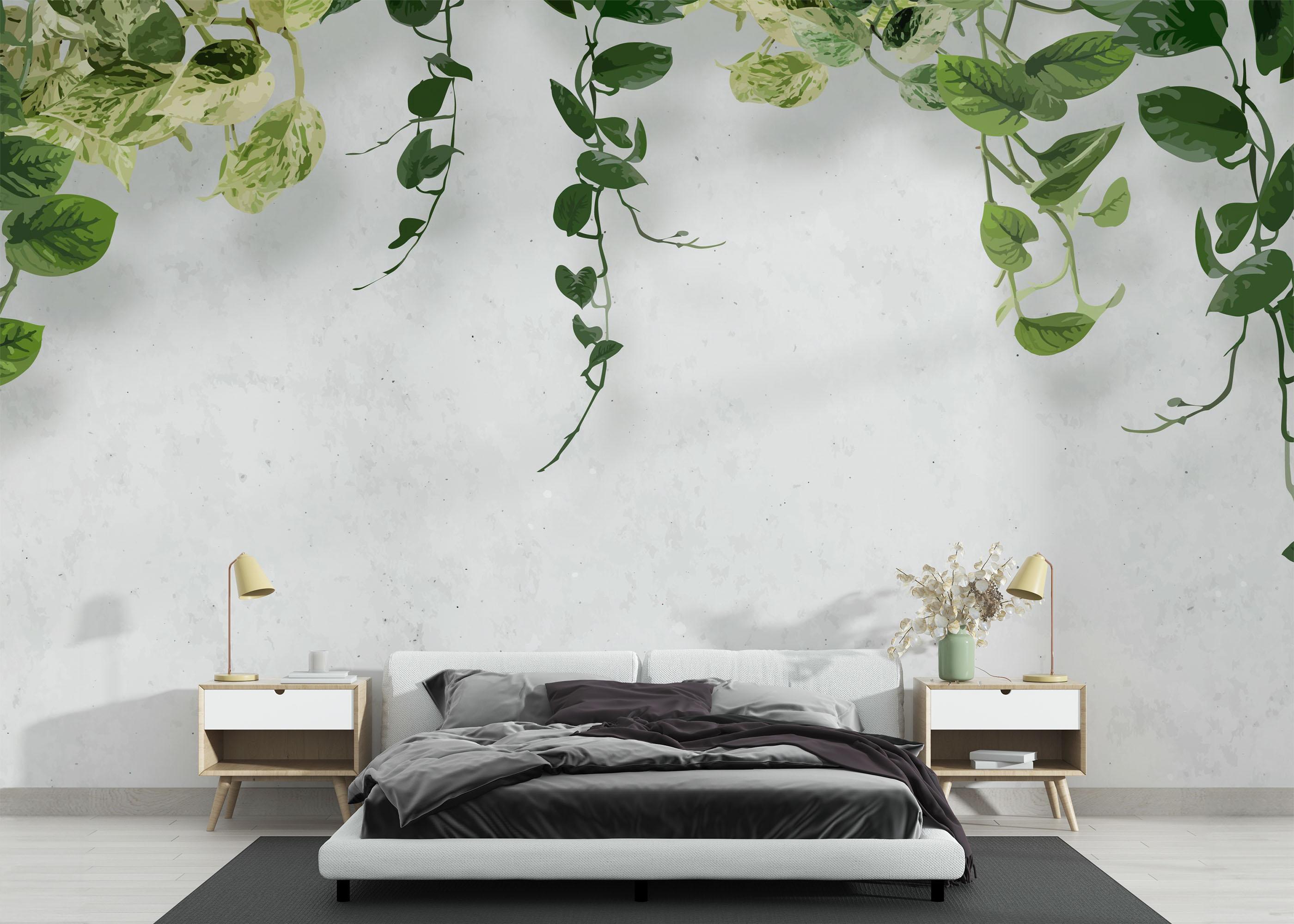 Fototapete Pretty Leaves Falling mockup 3