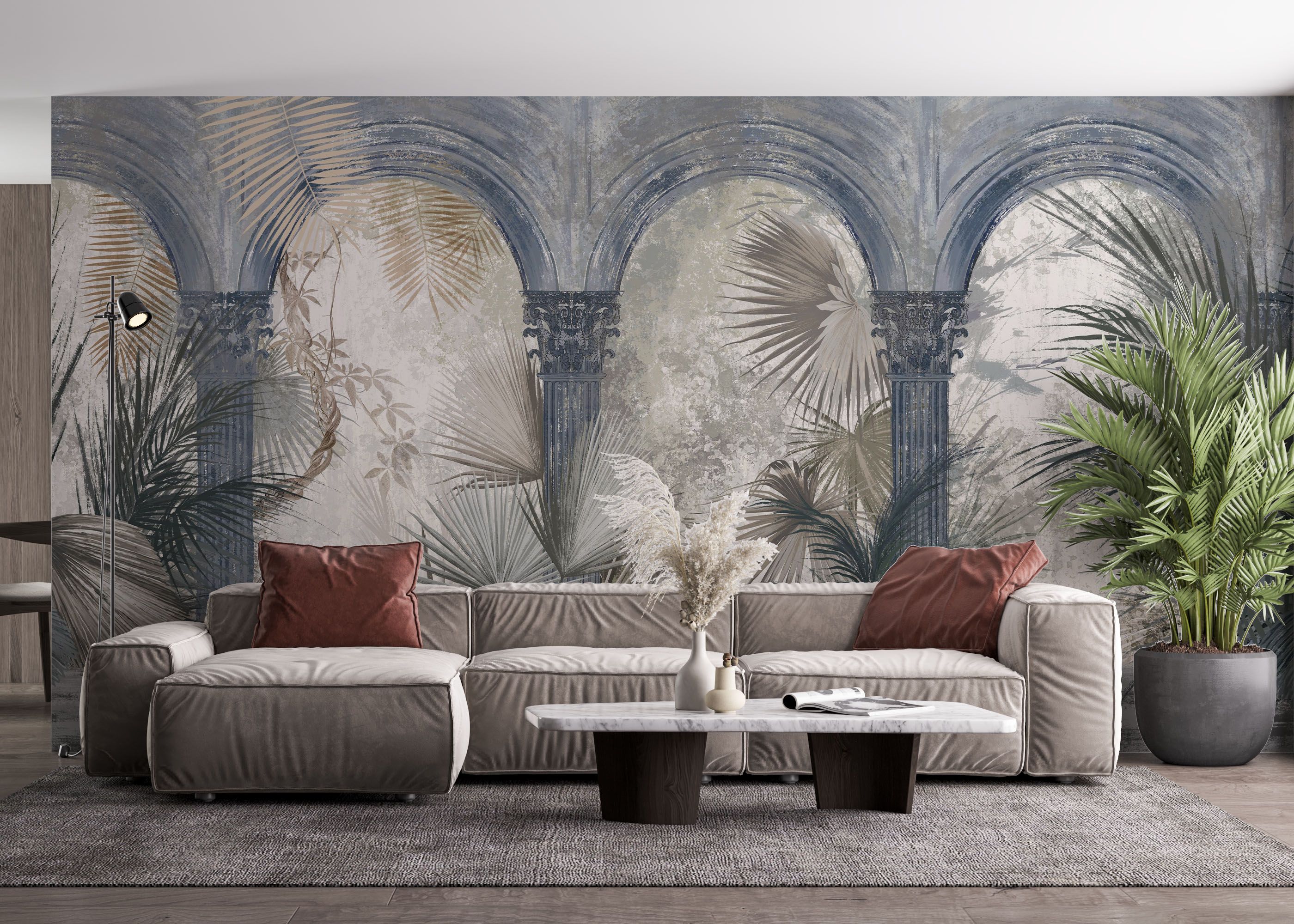 Blue Greek Colums mockup 4