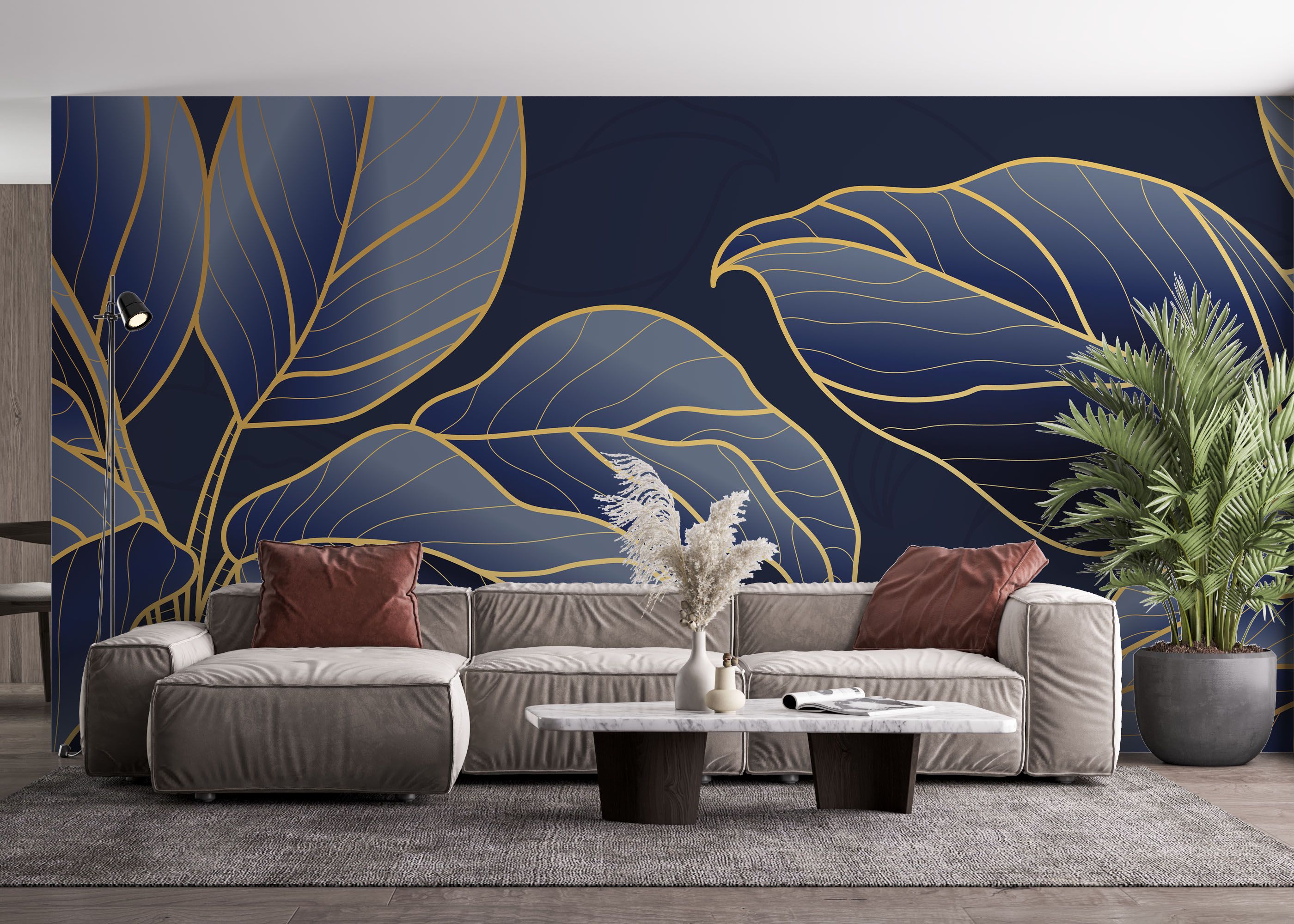 Blue Line Art mockup 4