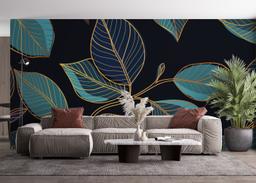 Blue Shades Leaves mockup 4