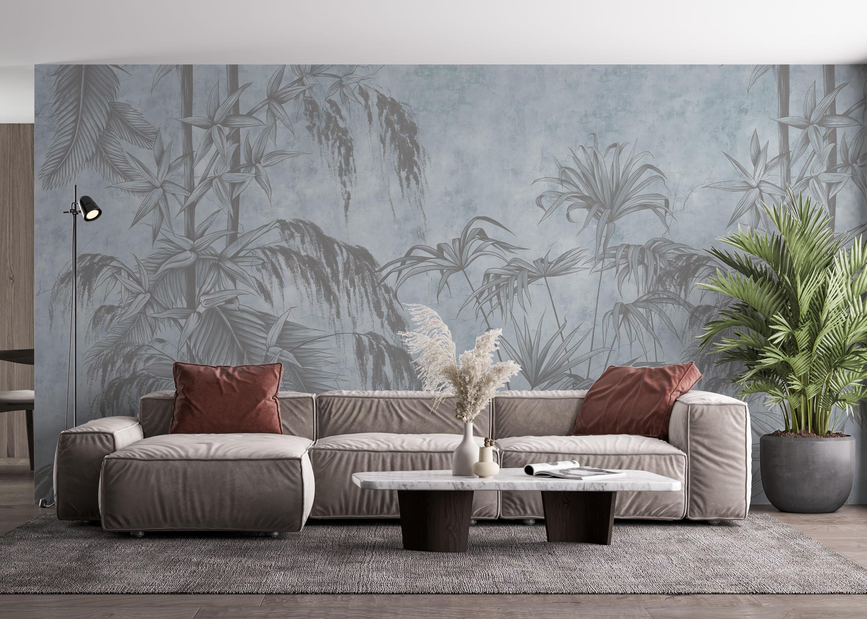 Fototapete Blue Sketch mockup 4