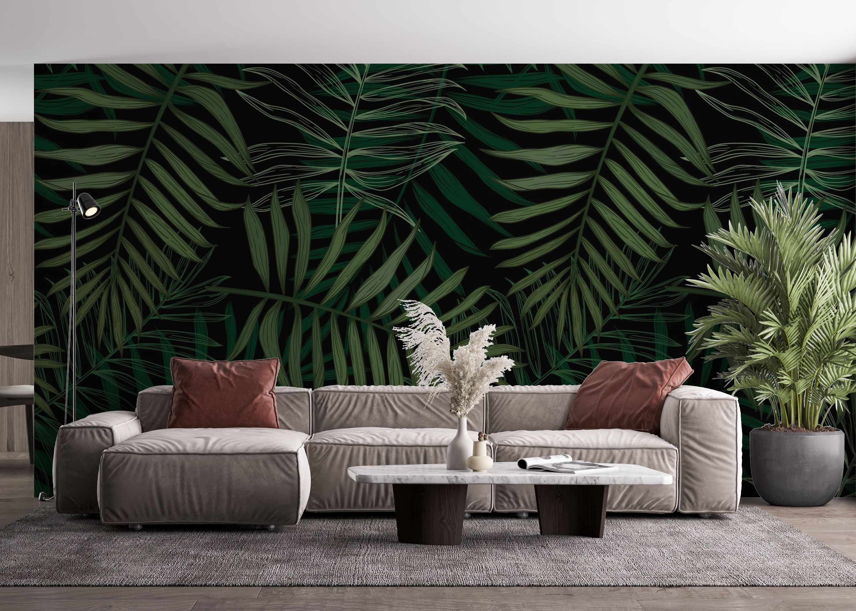 Green Leaves Drawing mockup 4