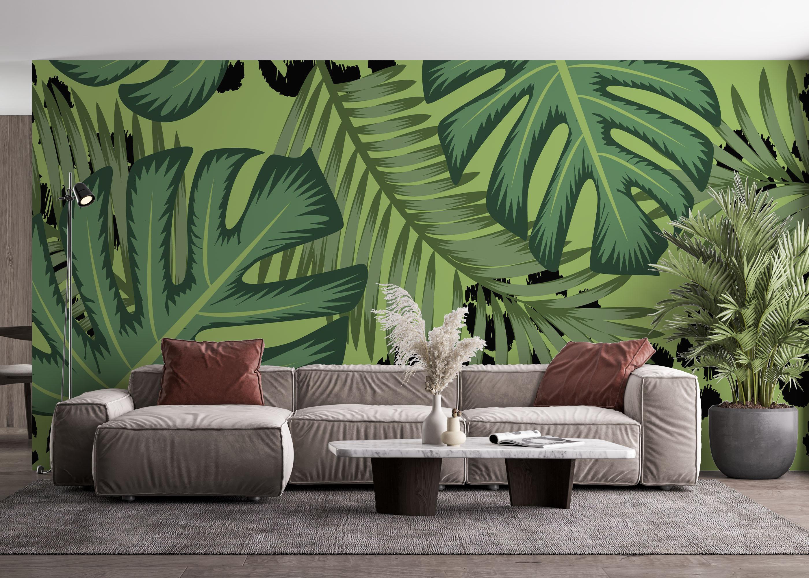 Fototapete Leaf Leopard Art mockup 4