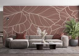 Pink Leaf Wall mockup 4