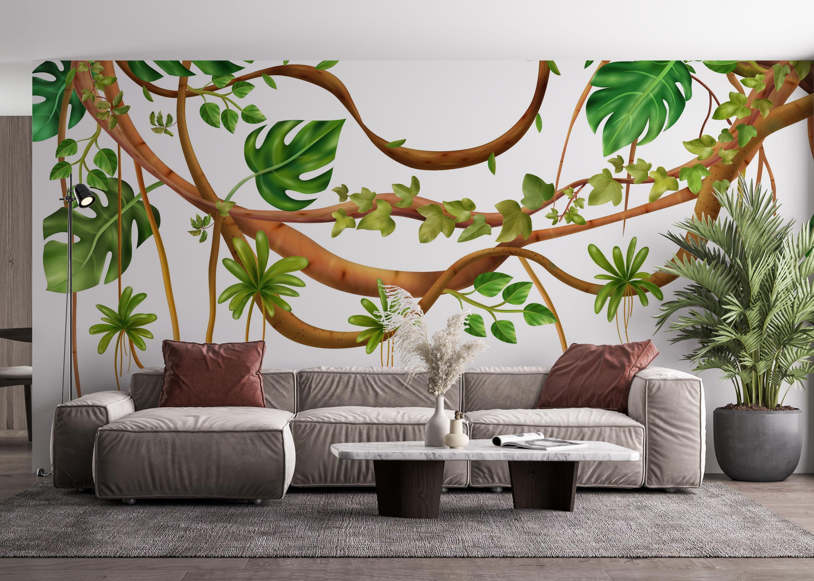 Fototapete Realistic Liana Art mockup 4