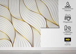 Abstract Gold Leaves mockup 5
