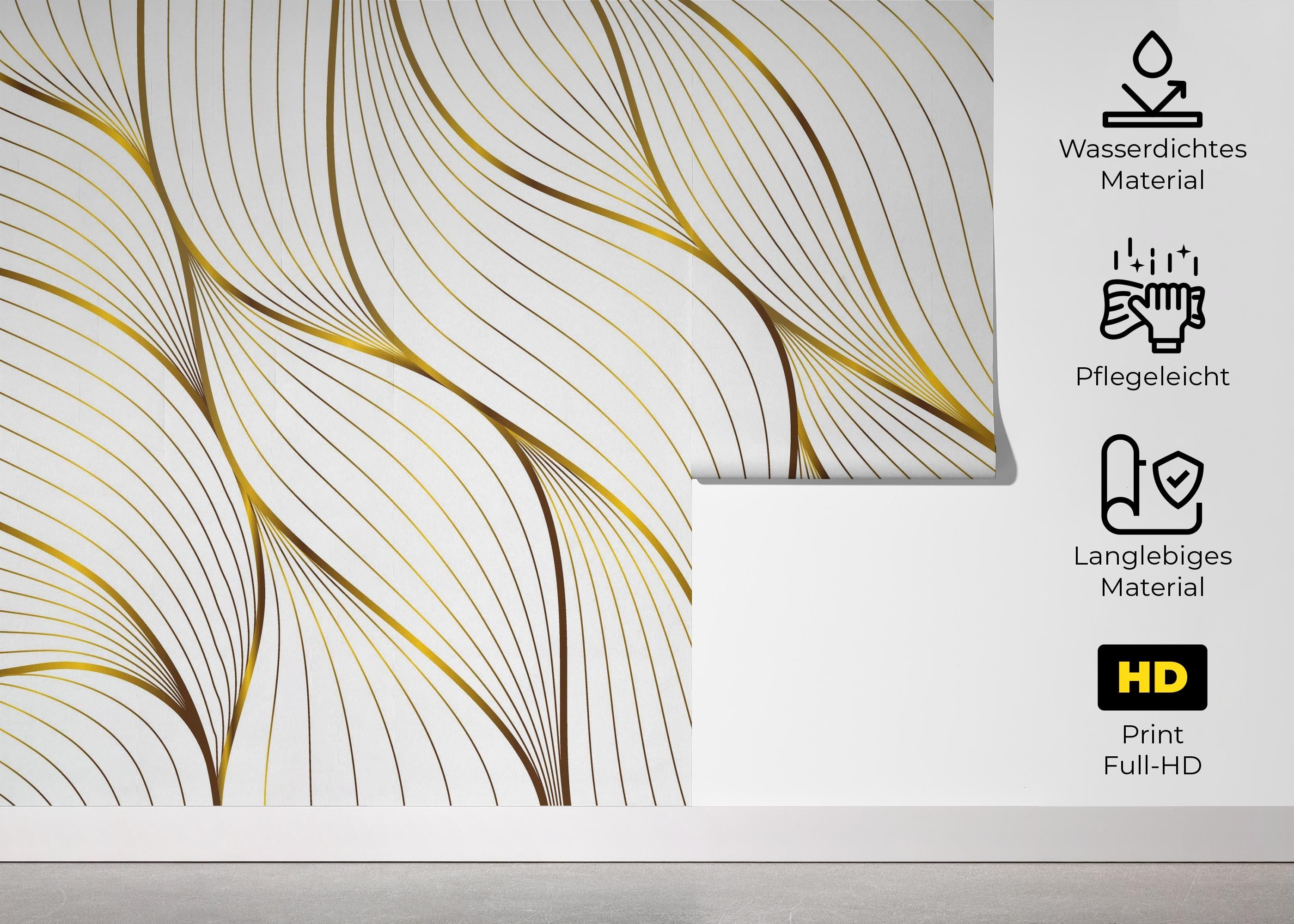 Abstract Gold Leaves mockup 5