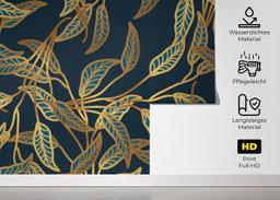 Blue Luxury Leaves mockup 5
