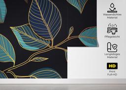 Blue Shades Leaves mockup 5