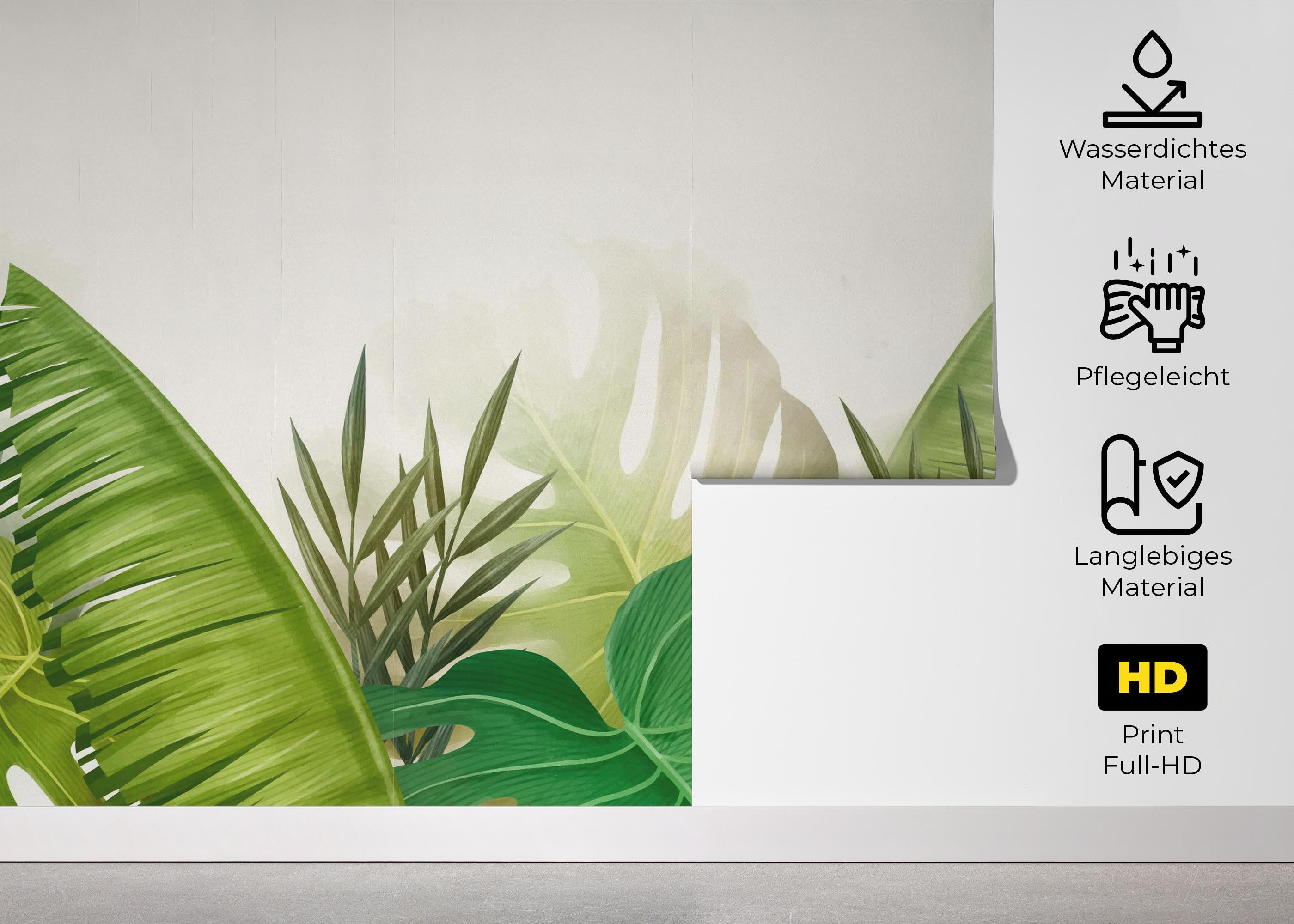 Fototapete Foggy Leaves Art mockup 5