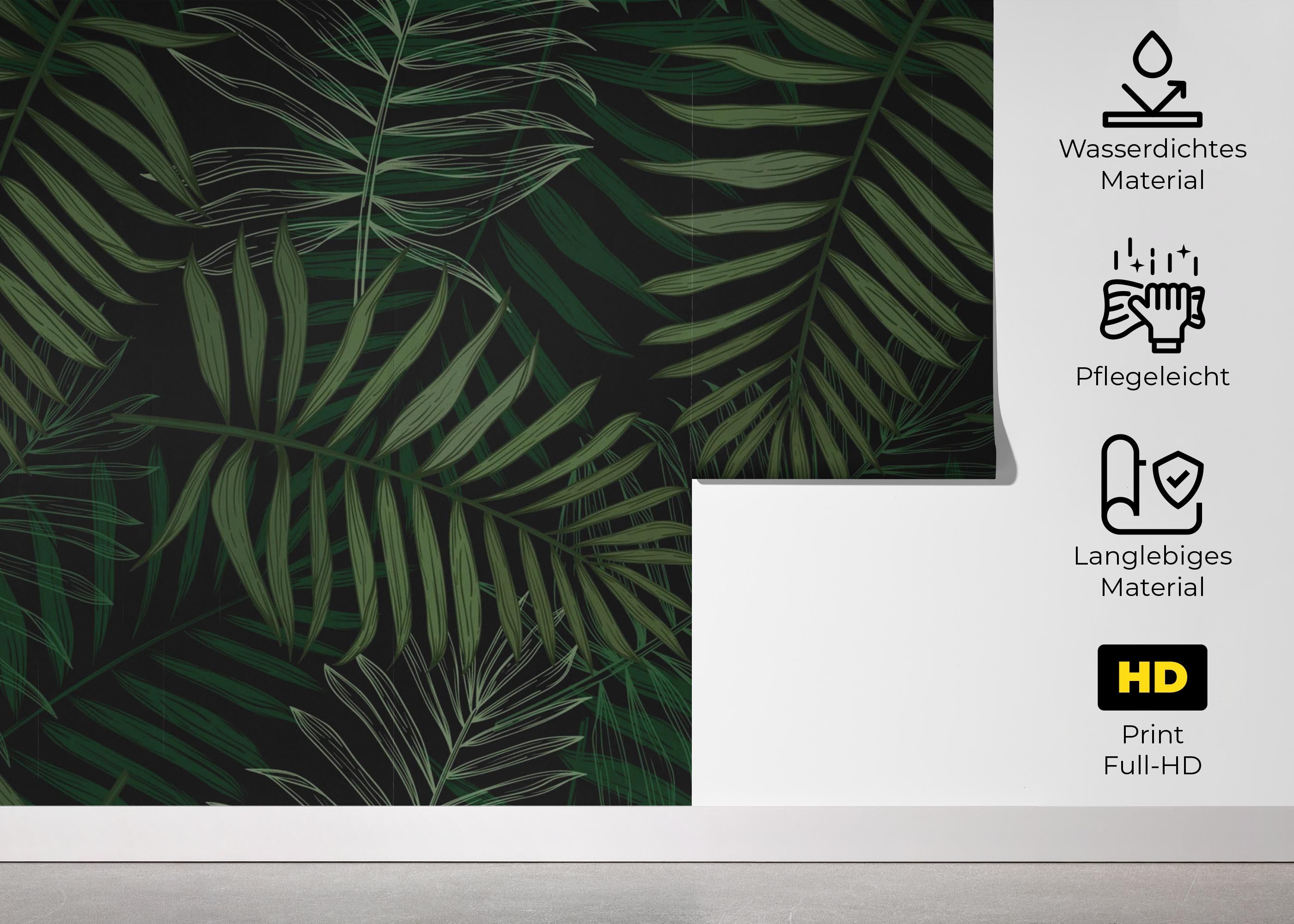 Green Leaves Drawing mockup 5