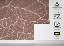 Pink Leaf Wall mockup 5