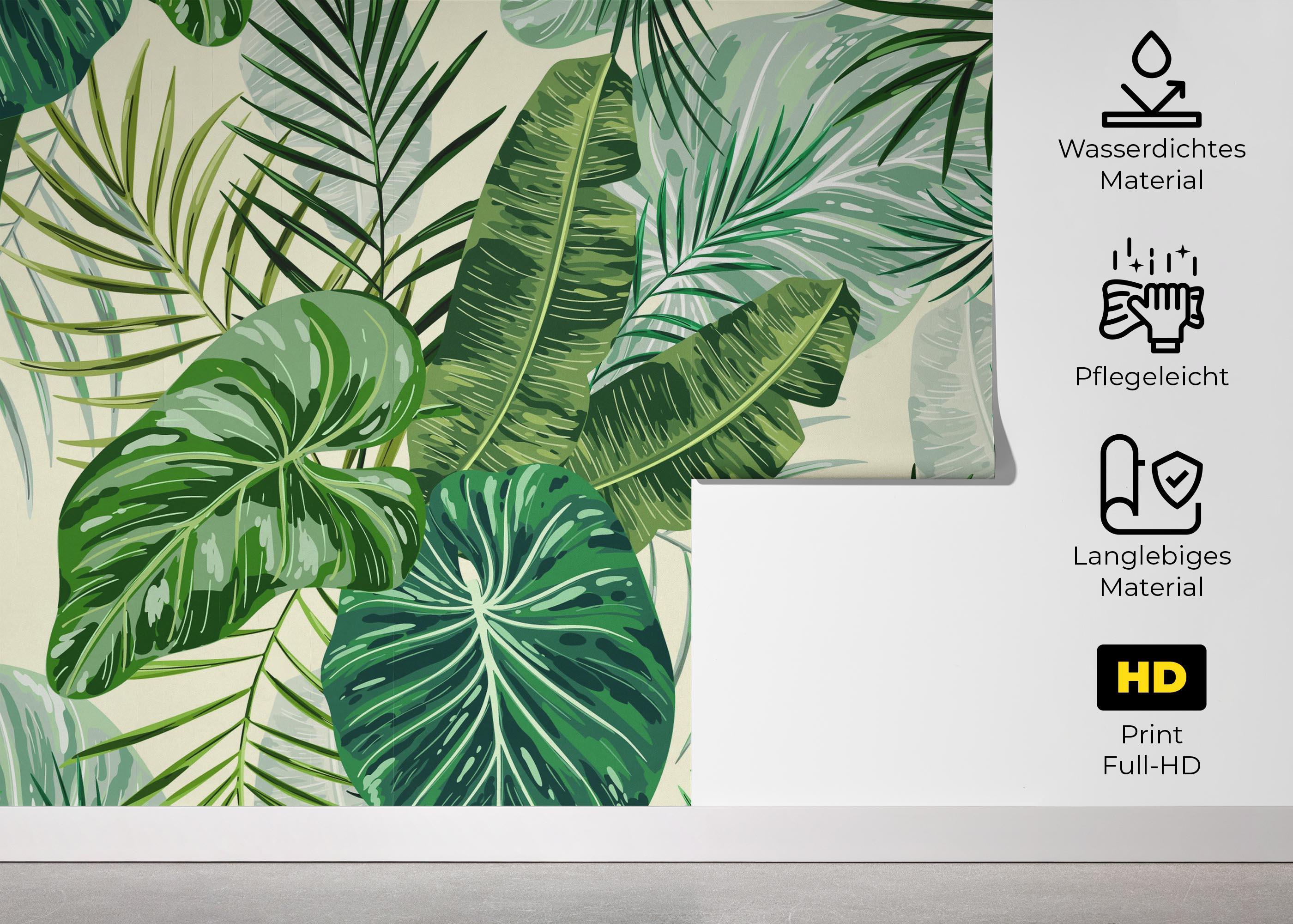 Fototapete Pretty Exotic Leaves mockup 5