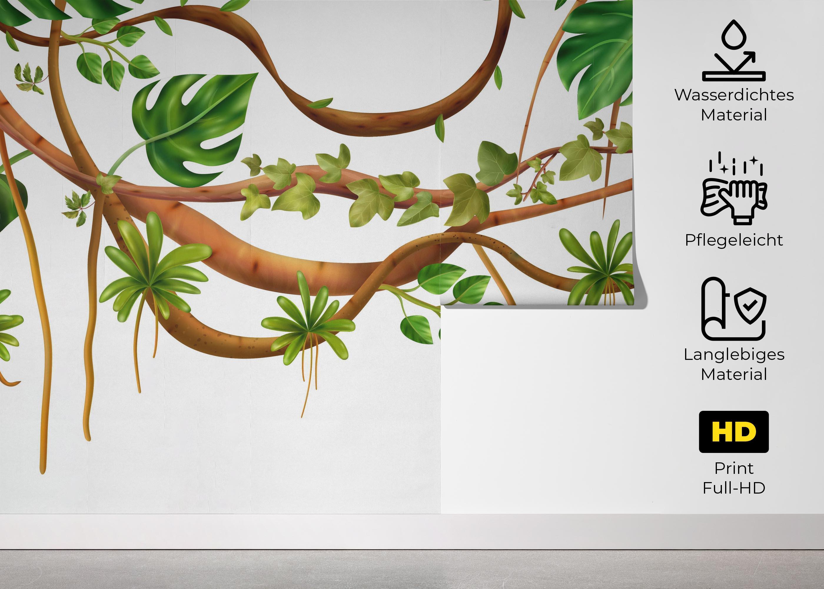 Fototapete Realistic Liana Art mockup 5