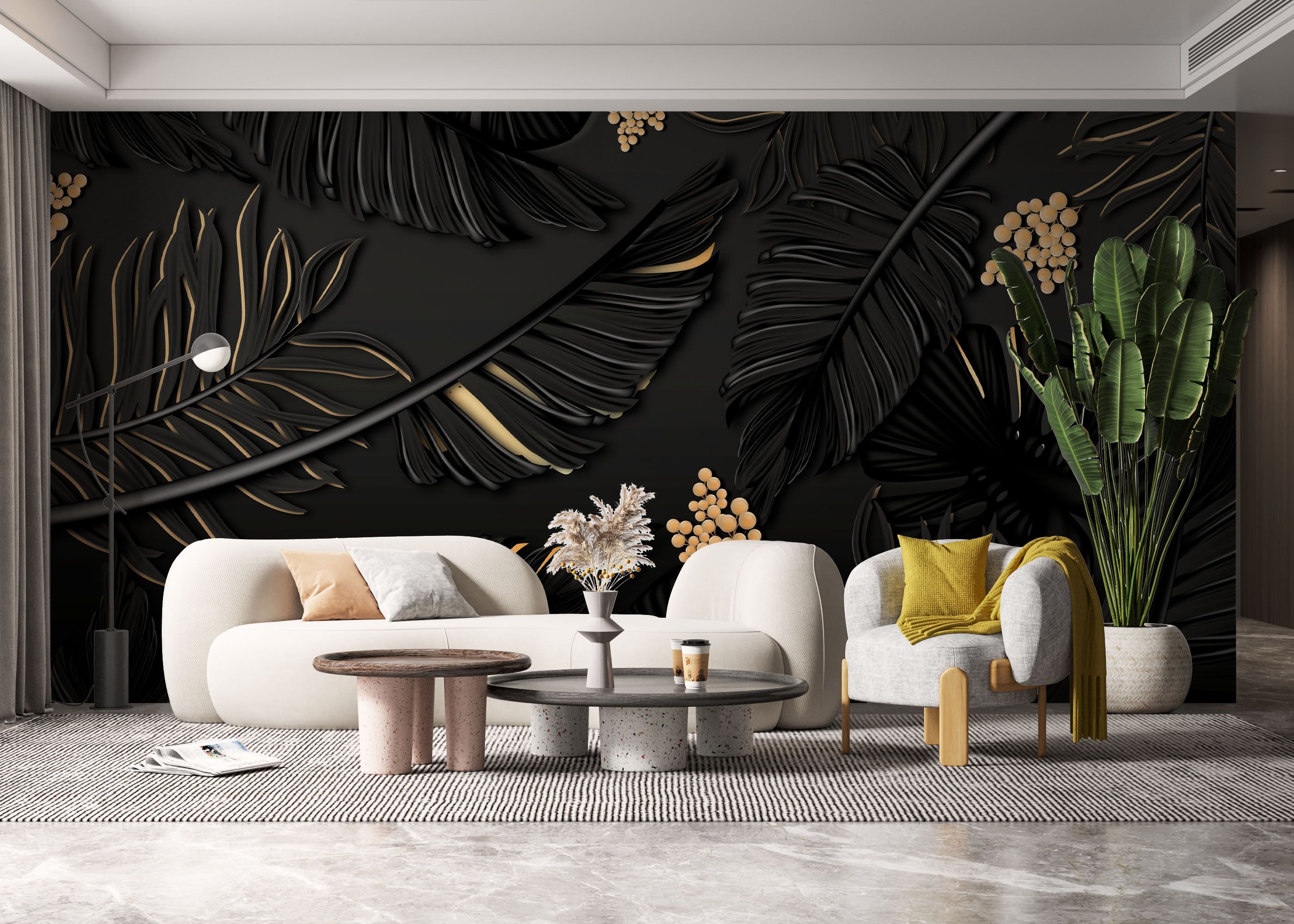 Black Gold Leaf Art mockup 6