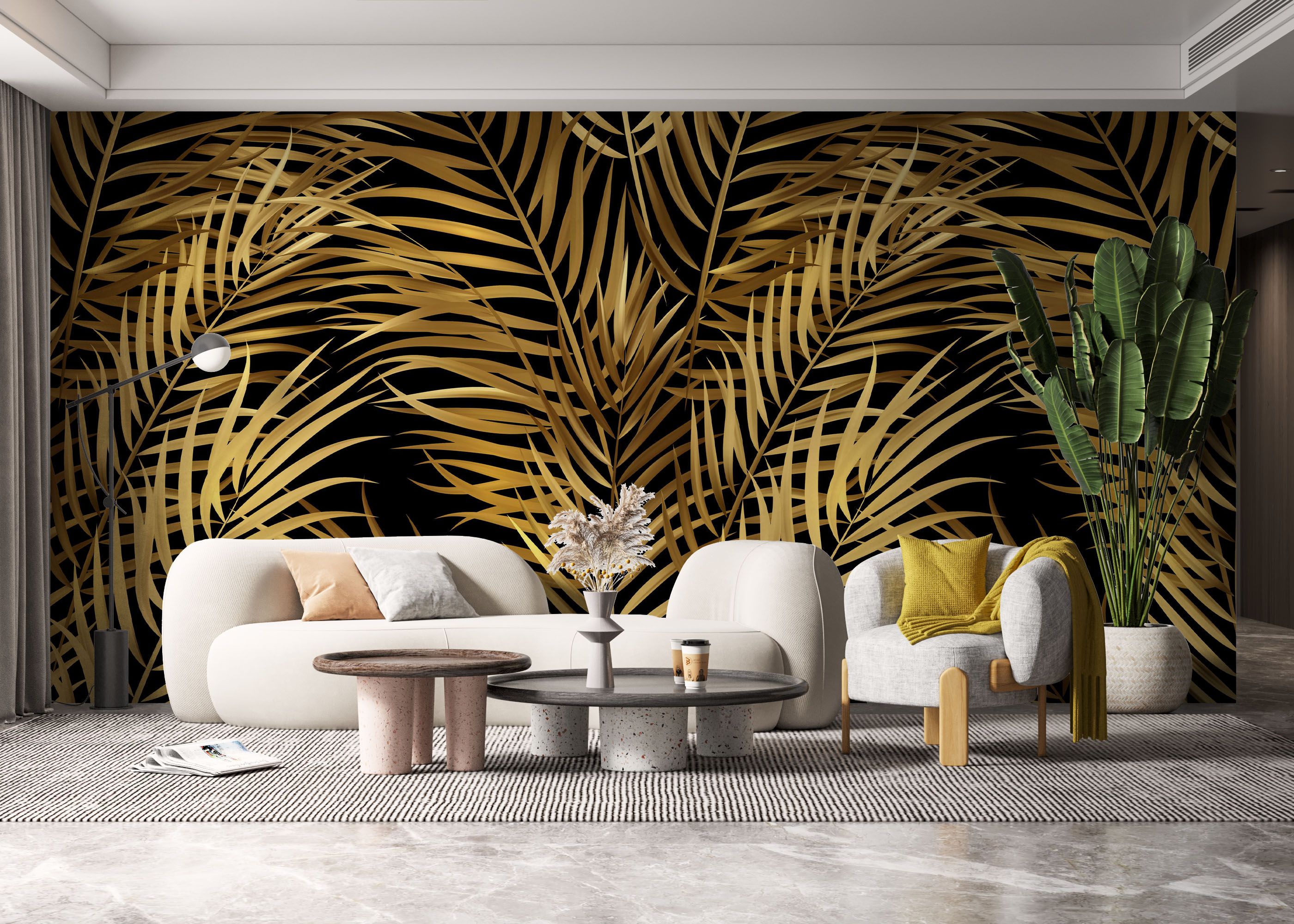 Black Yellow Leaves mockup 6