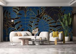 Blue Gold Leaves mockup 6