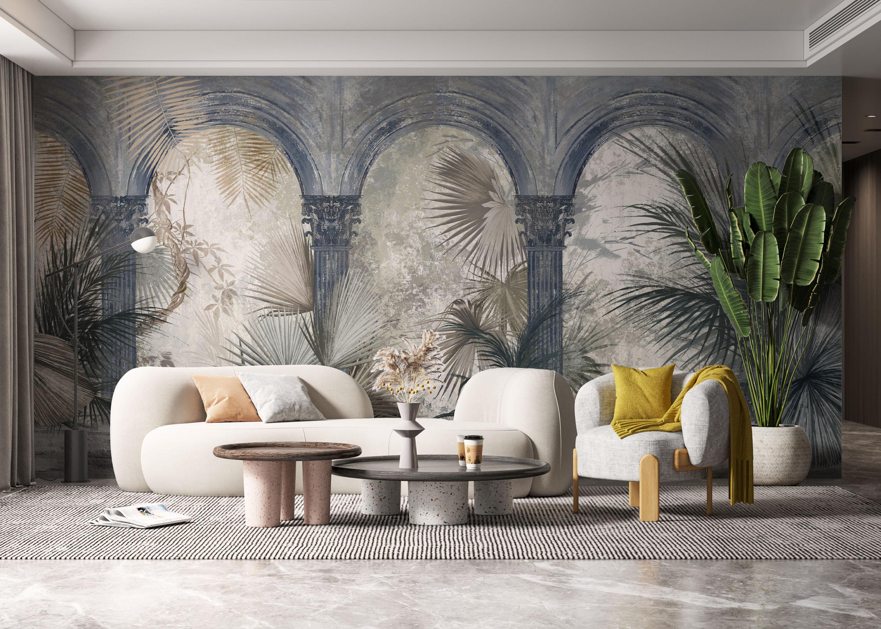 Fototapete Blue Greek Colums mockup 6