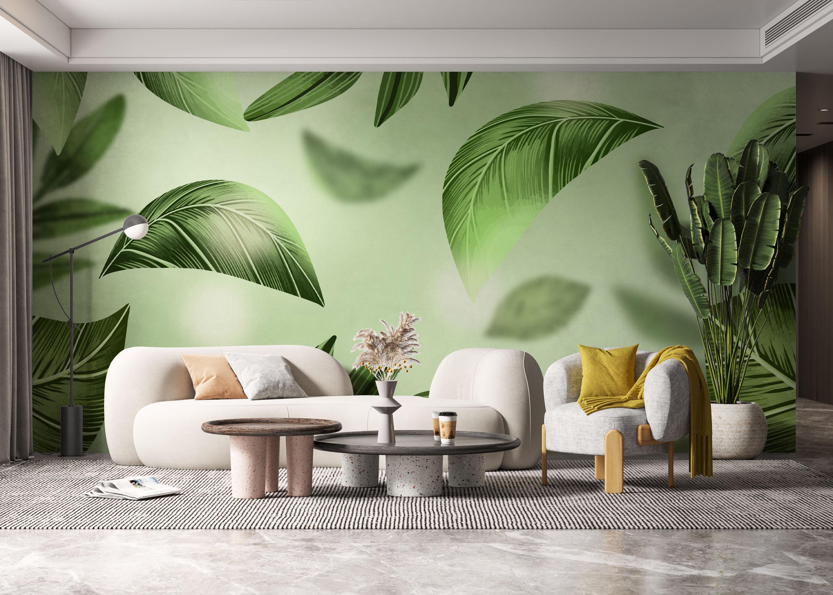 Fototapete Floating Pretty Leaf mockup 6